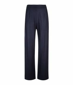 MAJESTIC FILATURES Pantalon Métallique Navy