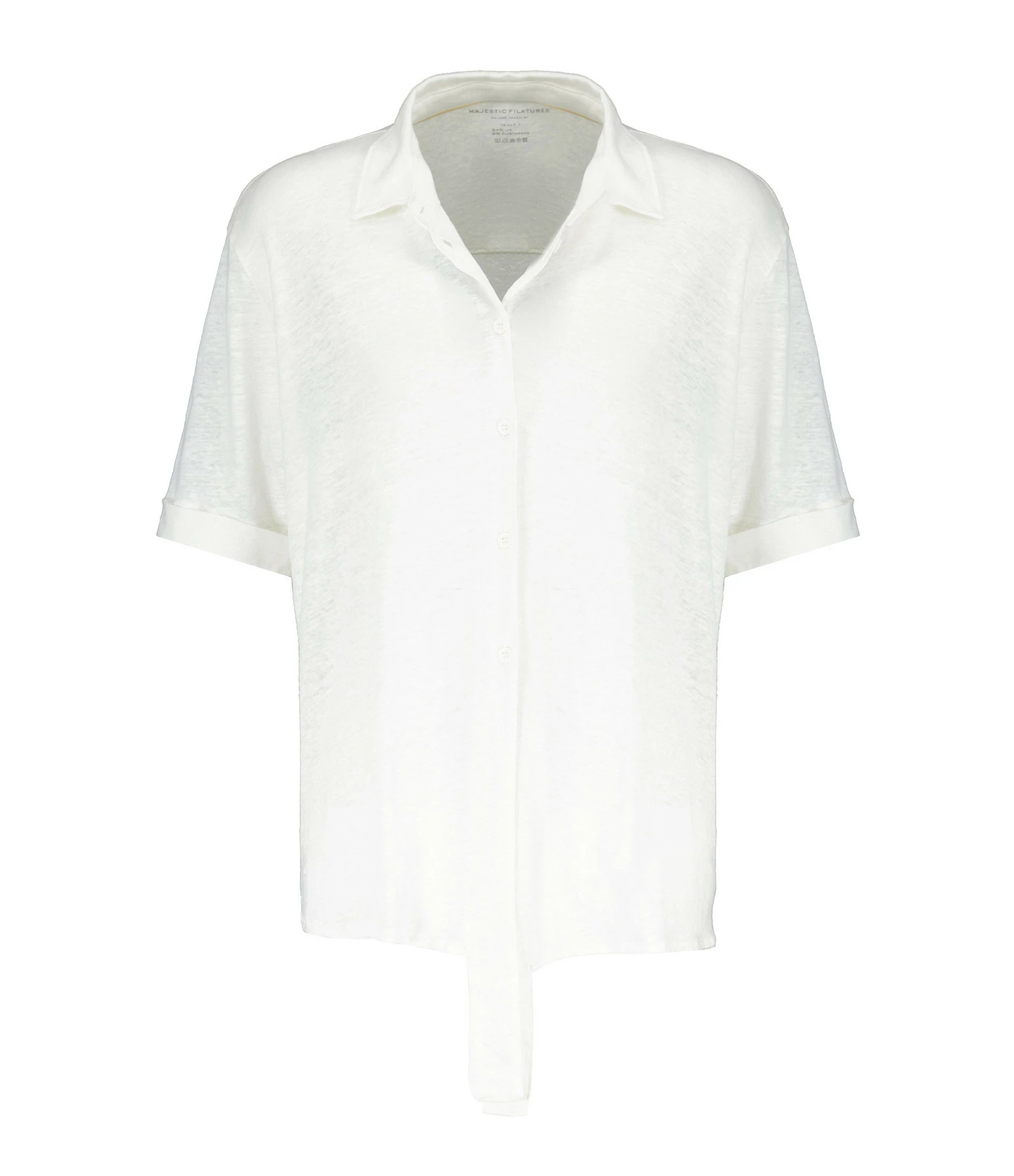 MAJESTIC FILATURES Chemise Lin Blanc 3 MAJESTIC FILATURES Chemise Lin Blanc