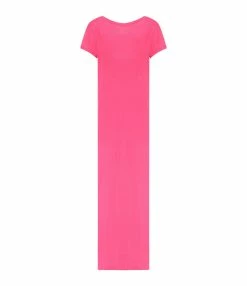 MAJESTIC FILATURES Robe Longue Lin Flamingo