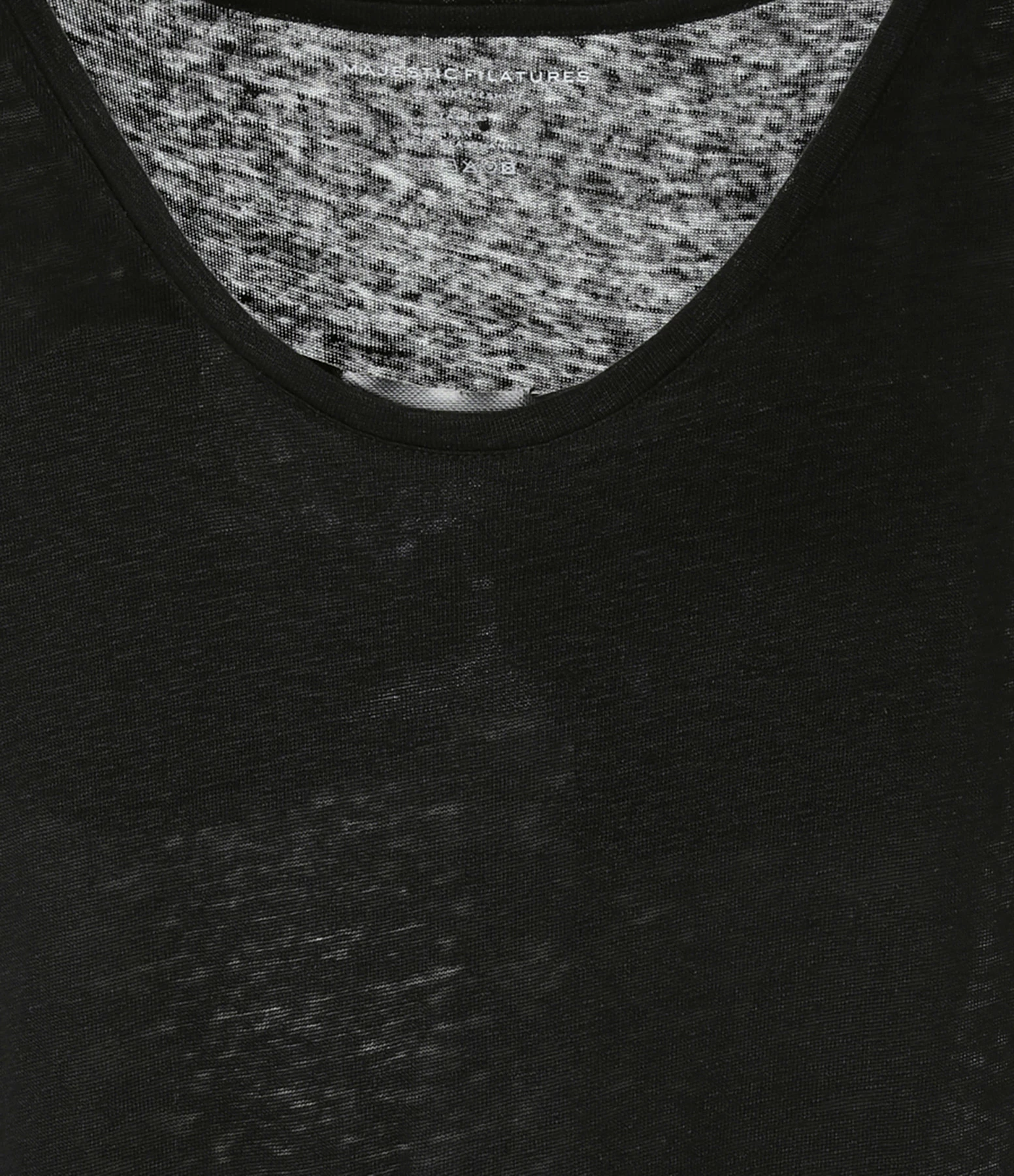 MAJESTIC FILATURES Robe Longue Lin Noir – Image 2