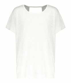MAJESTIC FILATURES Tee-shirt Col Rond Lin Blanc