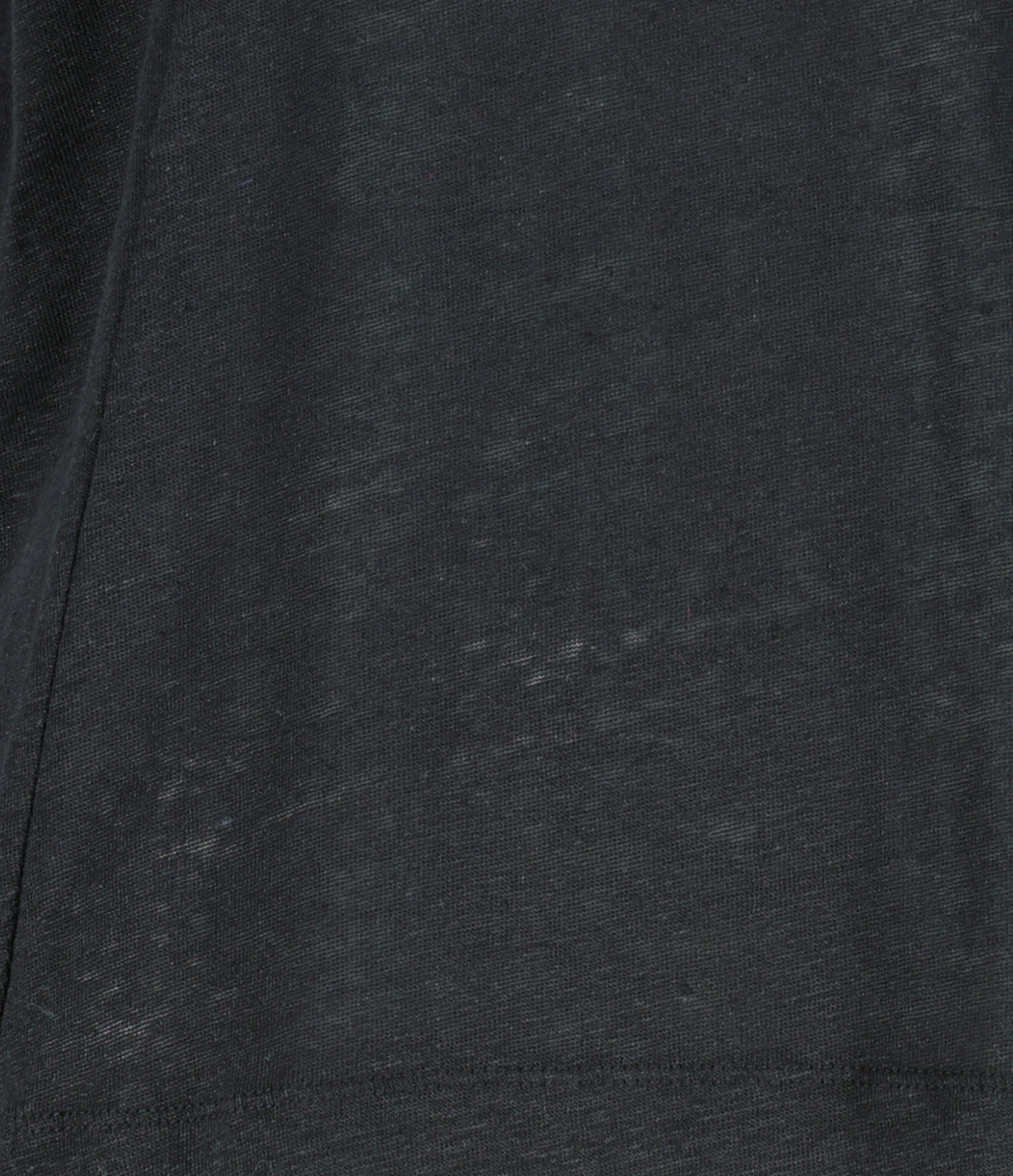 MAJESTIC FILATURES Tee-shirt Col Rond Lin Noir – Image 2