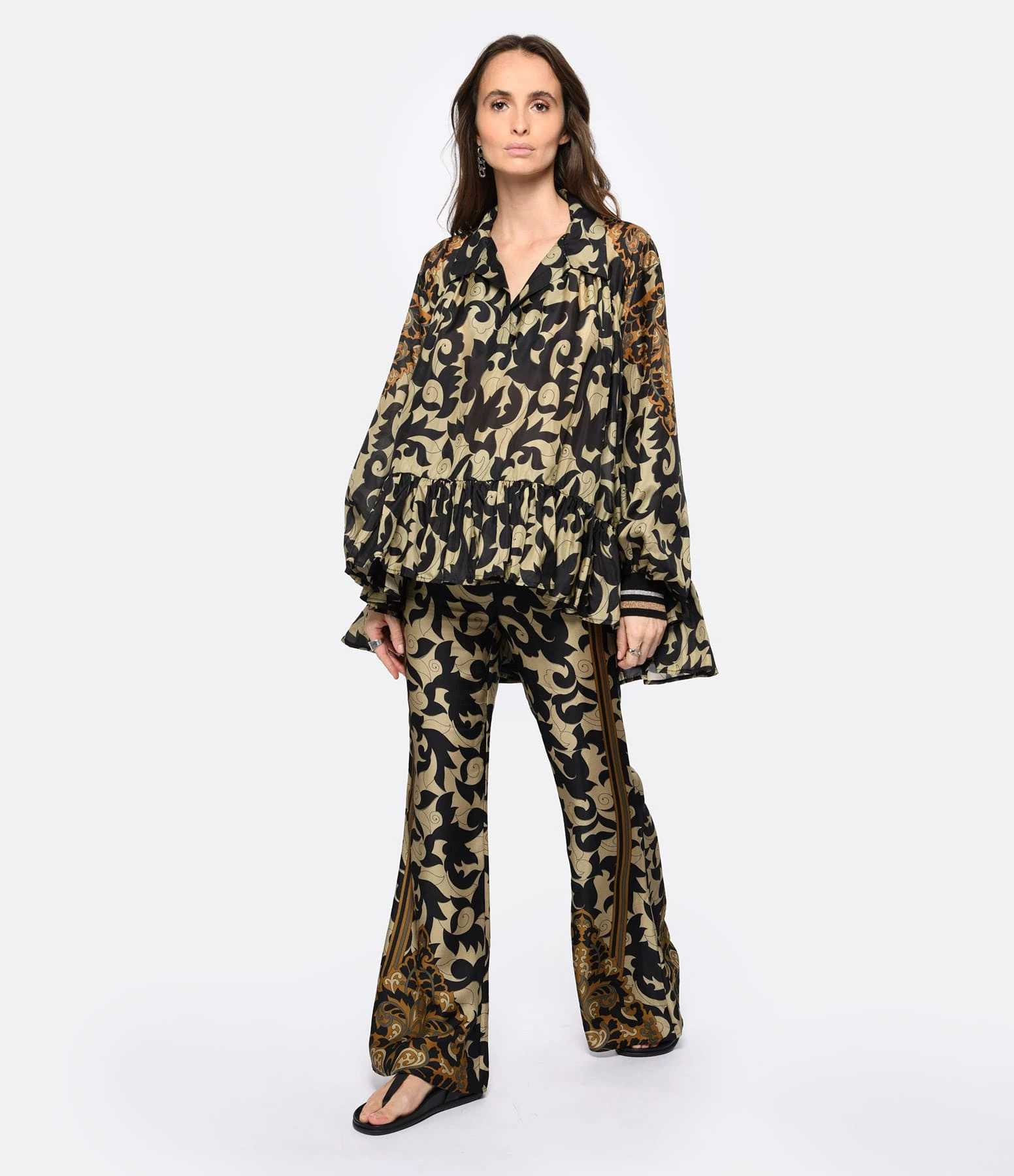 Mes Demoiselles Pantalon Abelia Noir Beige – Image 7