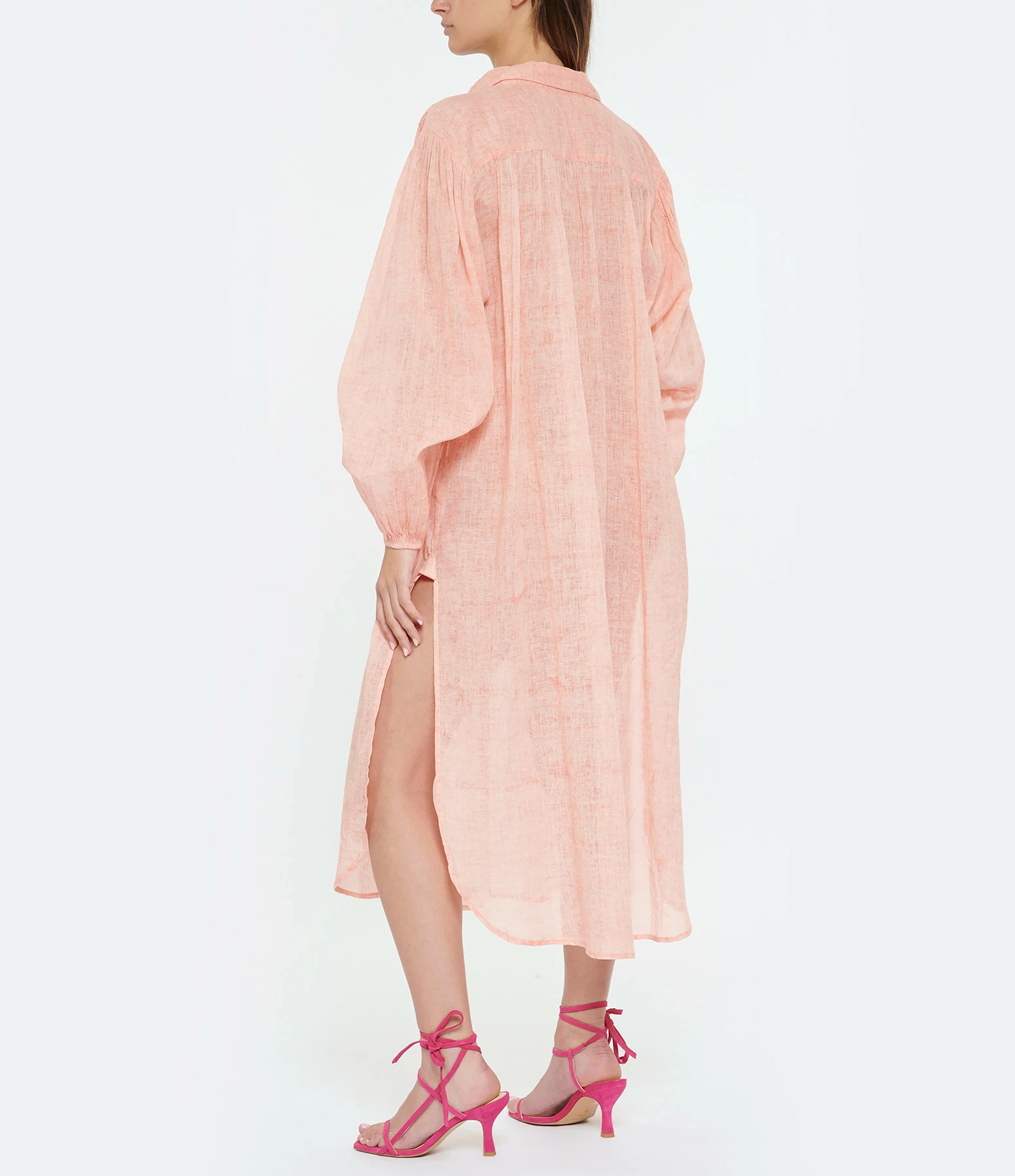 Mes Demoiselles Chemise Longue Diane Coton Rose – Image 4