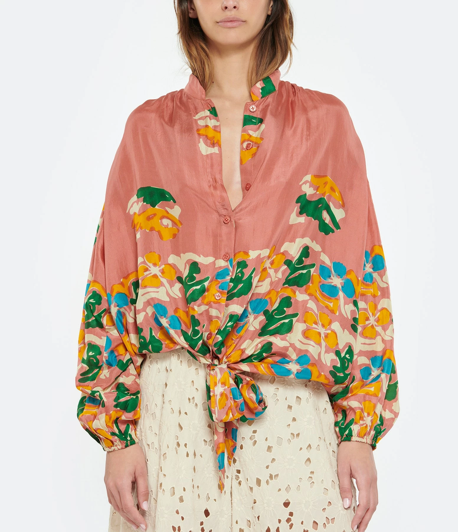 Mes Demoiselles Chemise Wappa Soie Fleur – Image 3