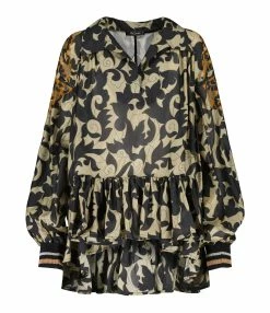 Mes Demoiselles Blouse Ally Soie Noir Beige