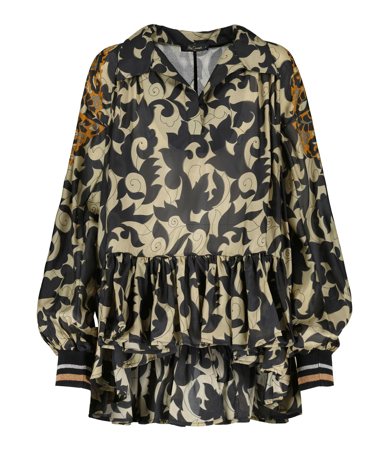 Mes Demoiselles Blouse Ally Soie Noir Beige