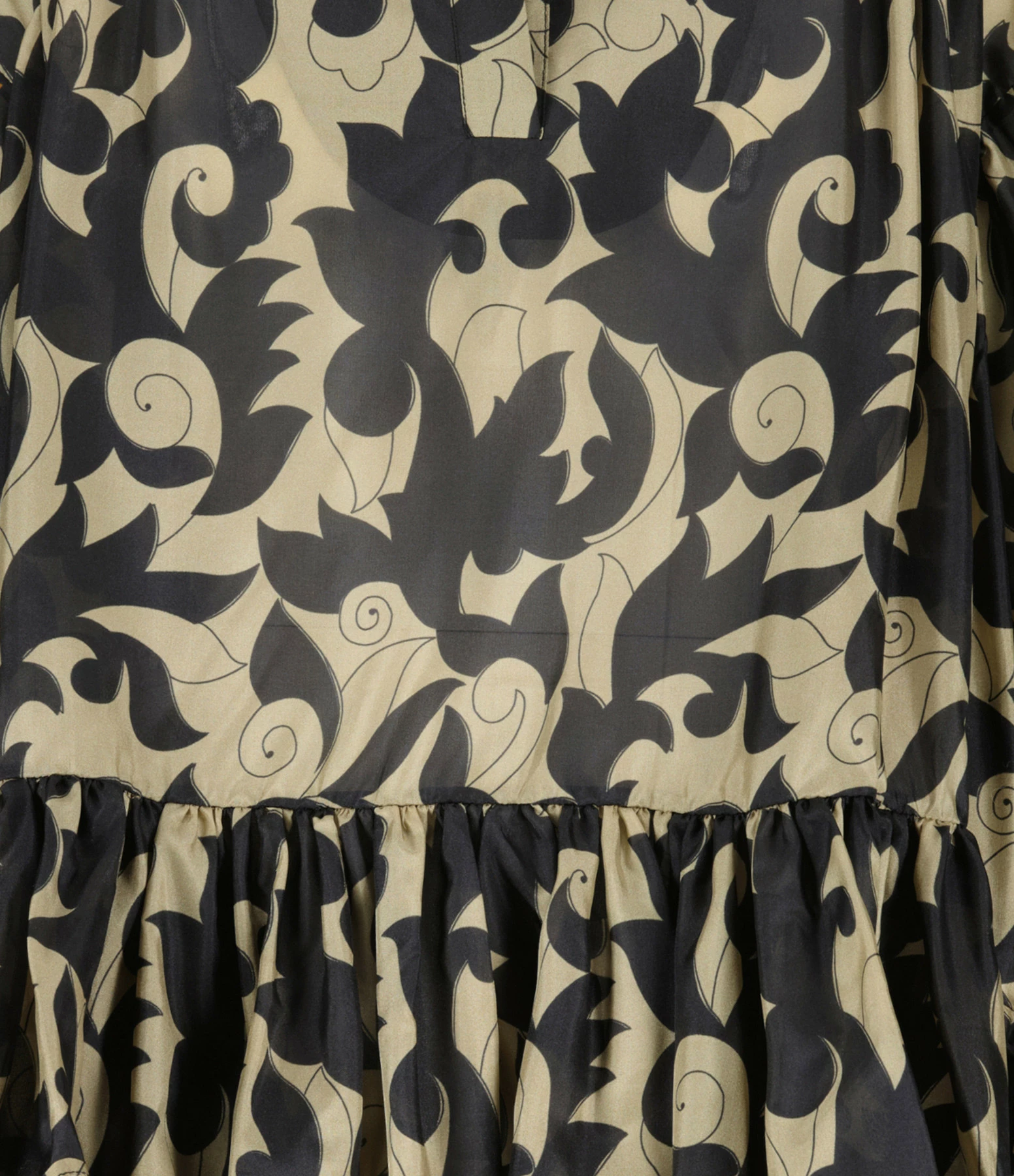 Mes Demoiselles Blouse Ally Soie Noir Beige – Image 2