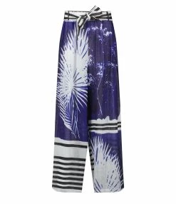 Mes Demoiselles Pantalon Cilos Lin Bleu