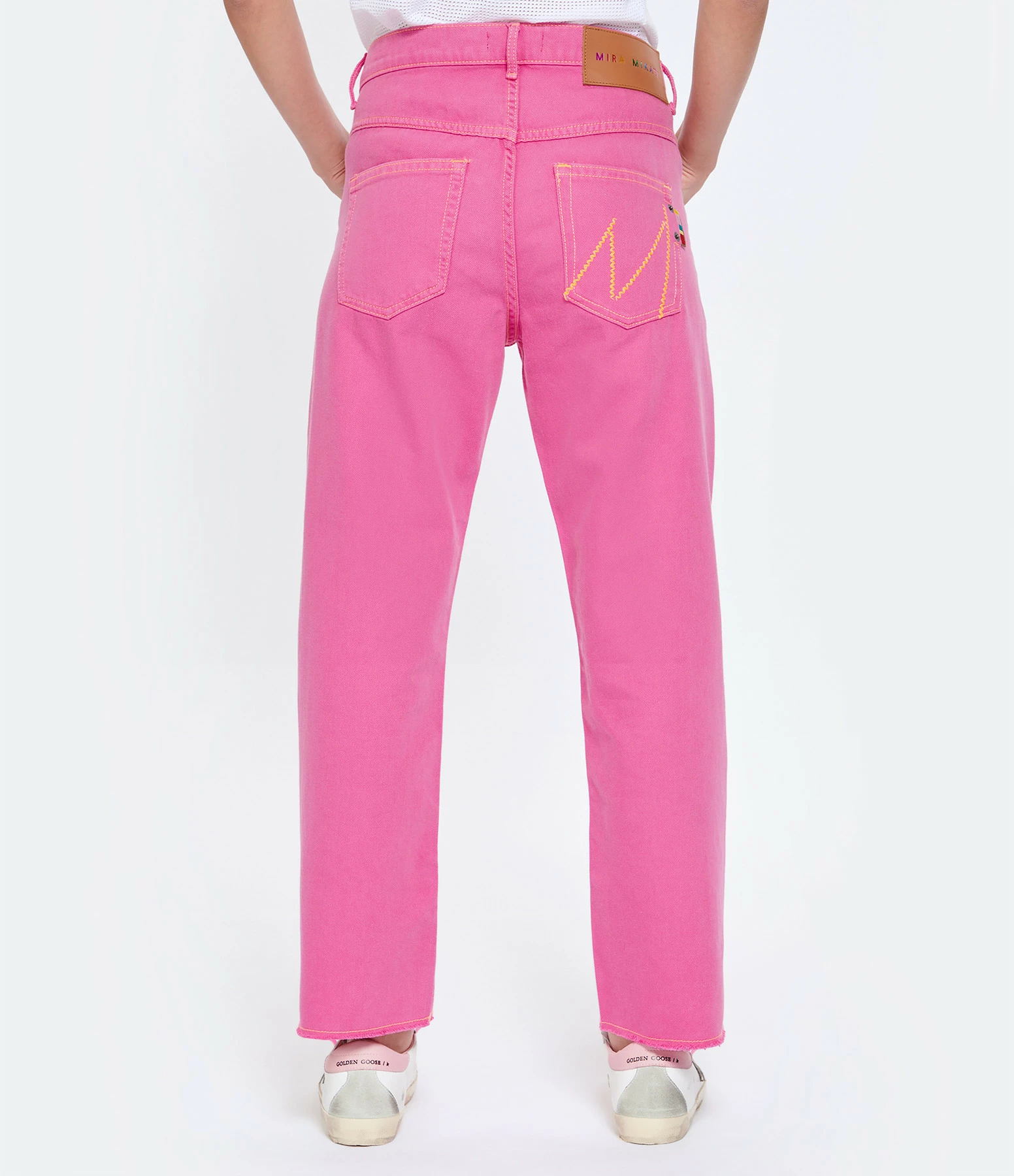MIRA MIKATI Jean Broderie Coton Rose – Image 7