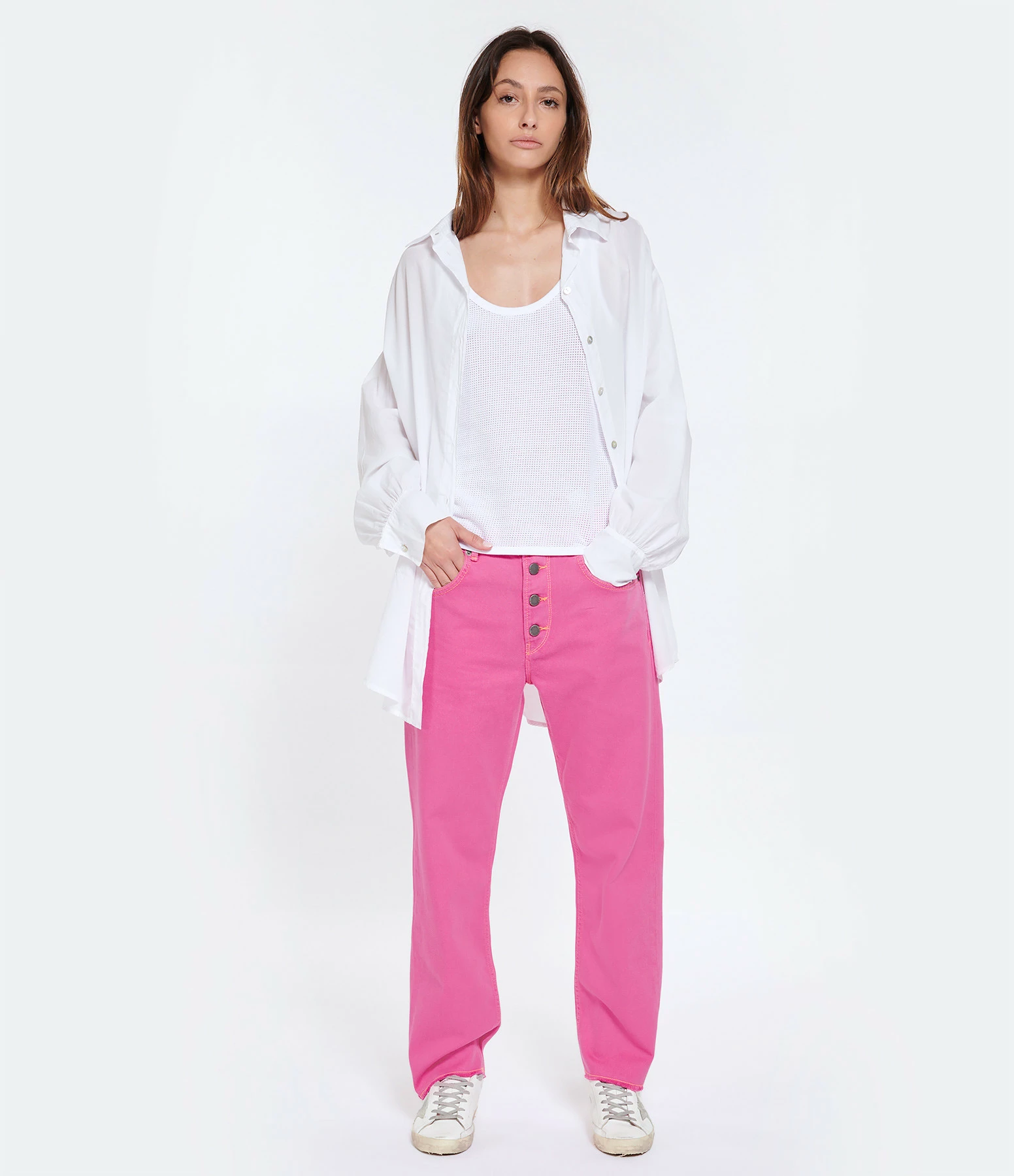 MIRA MIKATI Jean Broderie Coton Rose – Image 8