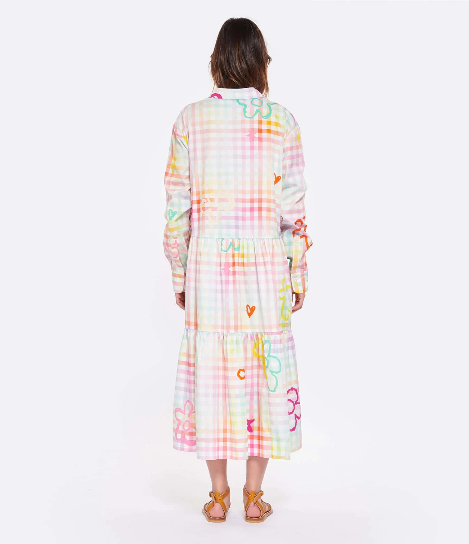 MIRA MIKATI Robe Manches Longues Imprimé Broderie Coton Biologue – Image 5