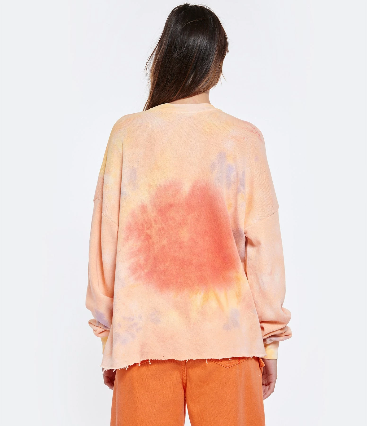 MIRA MIKATI Pull Broderie Coton Biologique Orange – Image 6