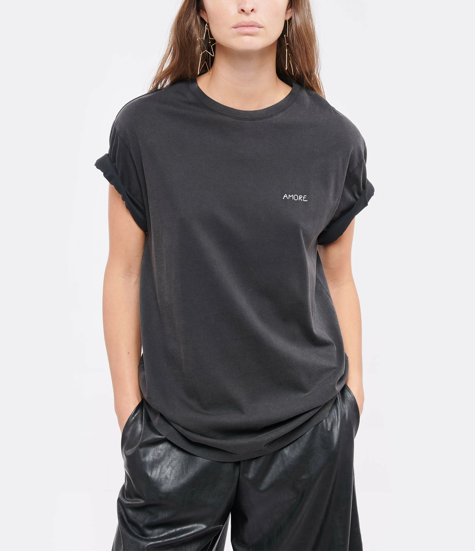 Maison Labiche Tee-shirt Popincourt Amour Coton Biologique Gris – Image 2