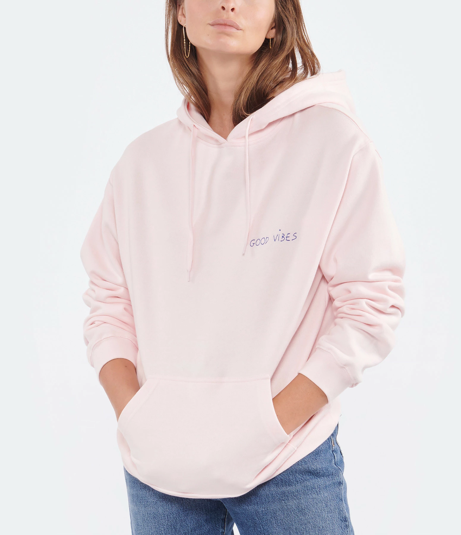 Maison Labiche Sweatshirt Réaumur Good VibesCoton Biologique Rose – Image 3