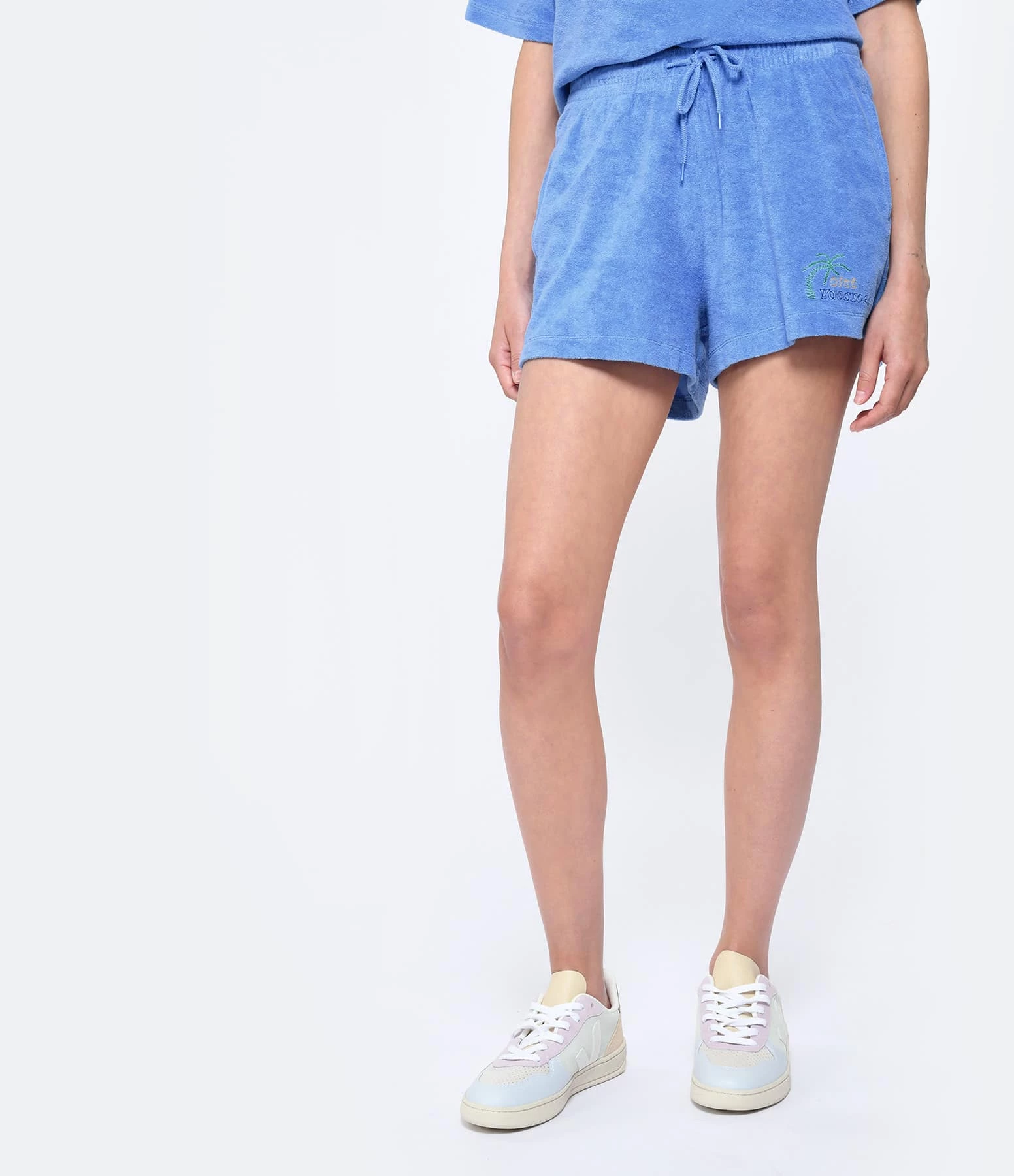Maison Labiche Short Trousseau Mini Club Vacances Coton Bio Bleu – Image 3