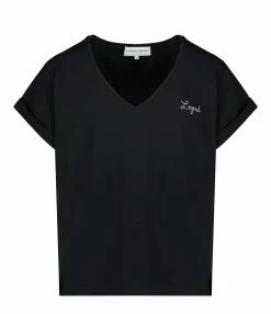 Maison Labiche Tee-shirt Col V Legend Coton Biologique Noir