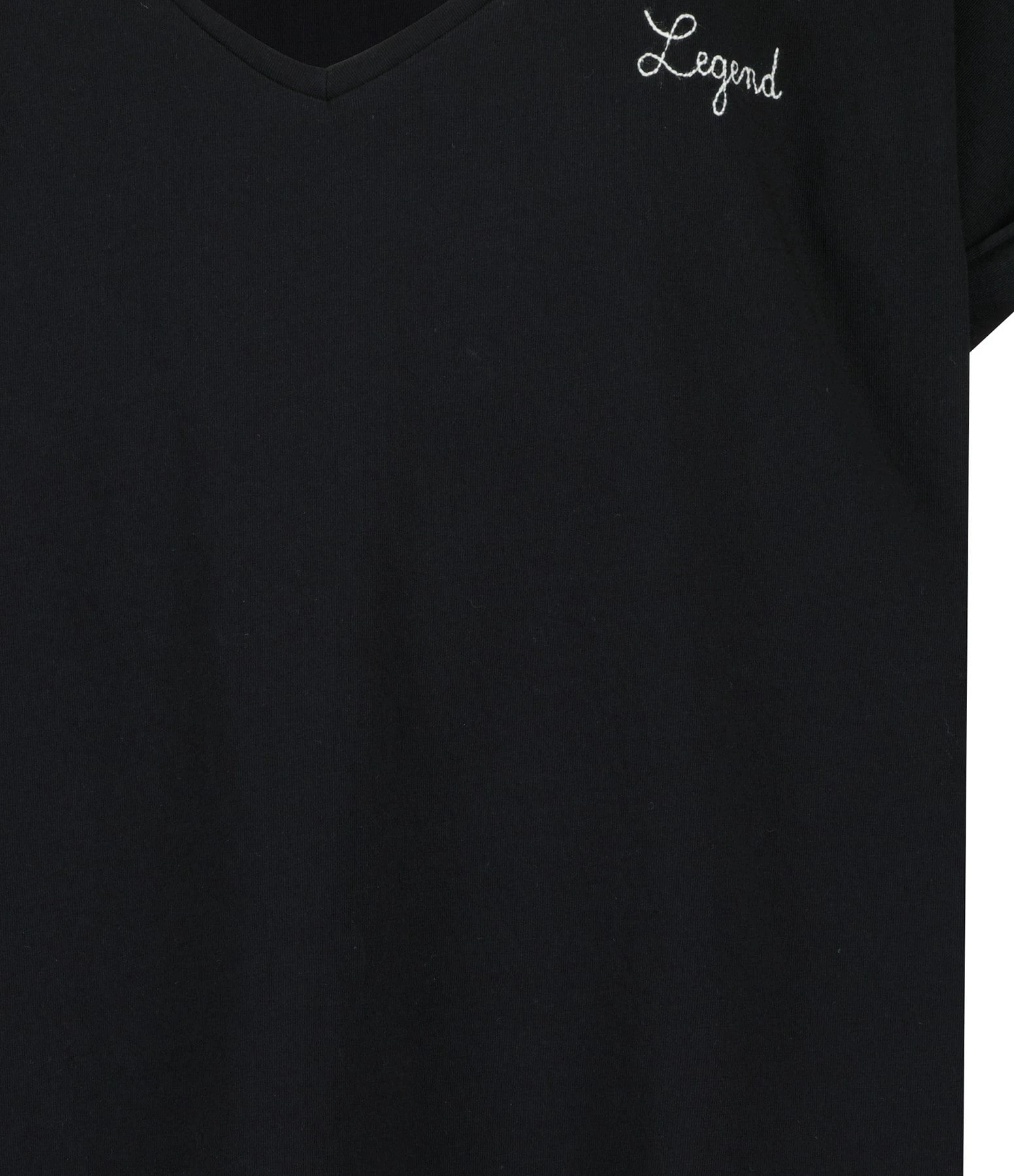 Maison Labiche Tee-shirt Col V Legend Coton Biologique Noir – Image 2