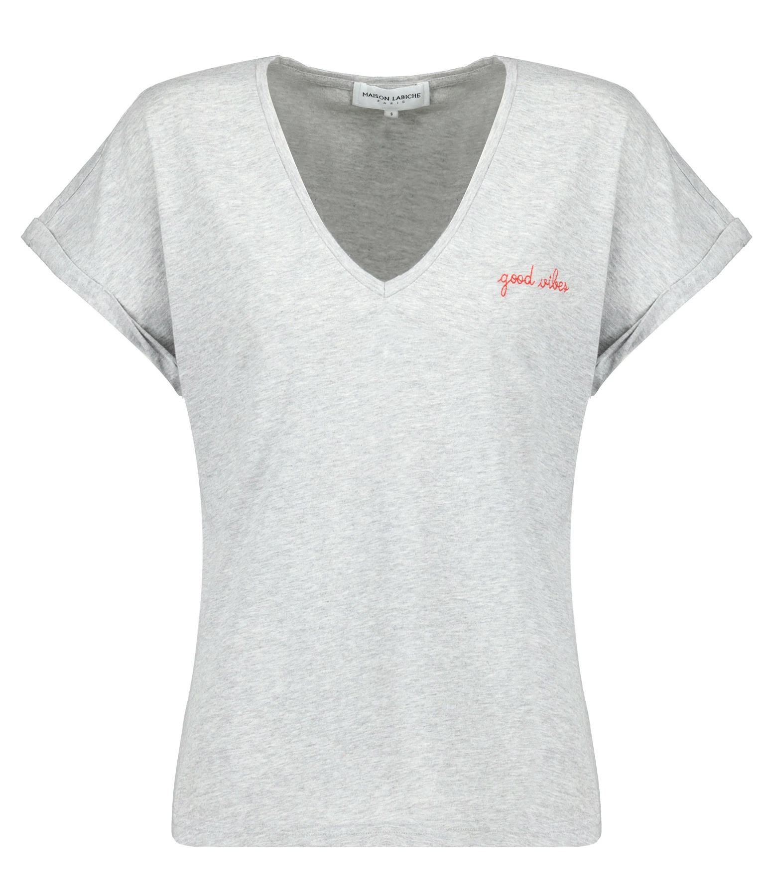 Maison Labiche Tee-shirt Chateau Good Vibes Coton Bio Gris