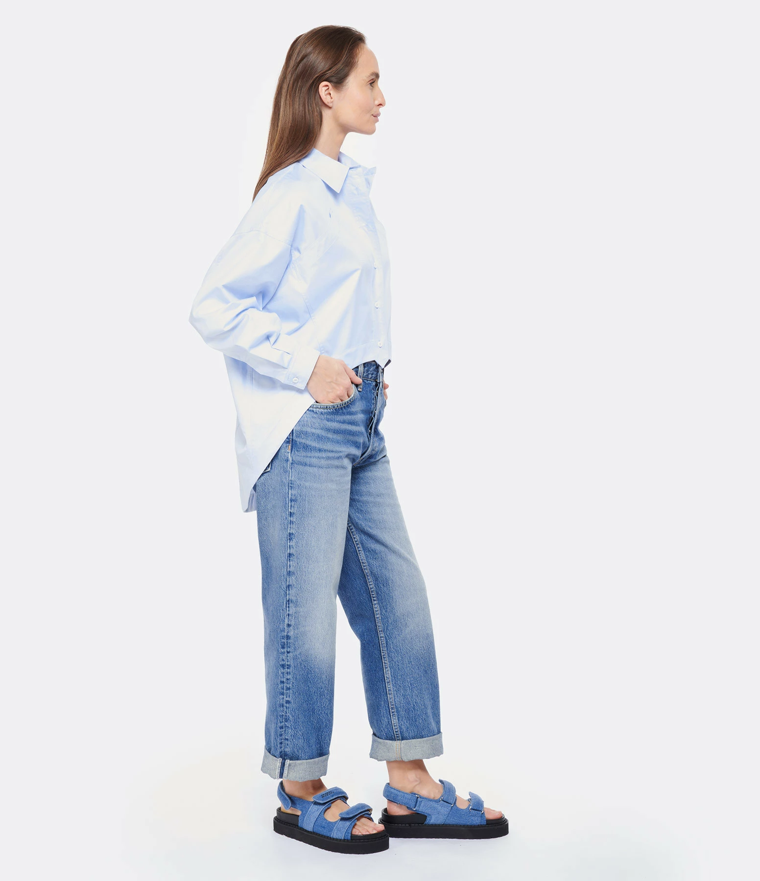 MARGAUX LONNBERG Chemise Astin Coton Bleu 6 MARGAUX LONNBERG Chemise Astin Coton Bleu – Image 4
