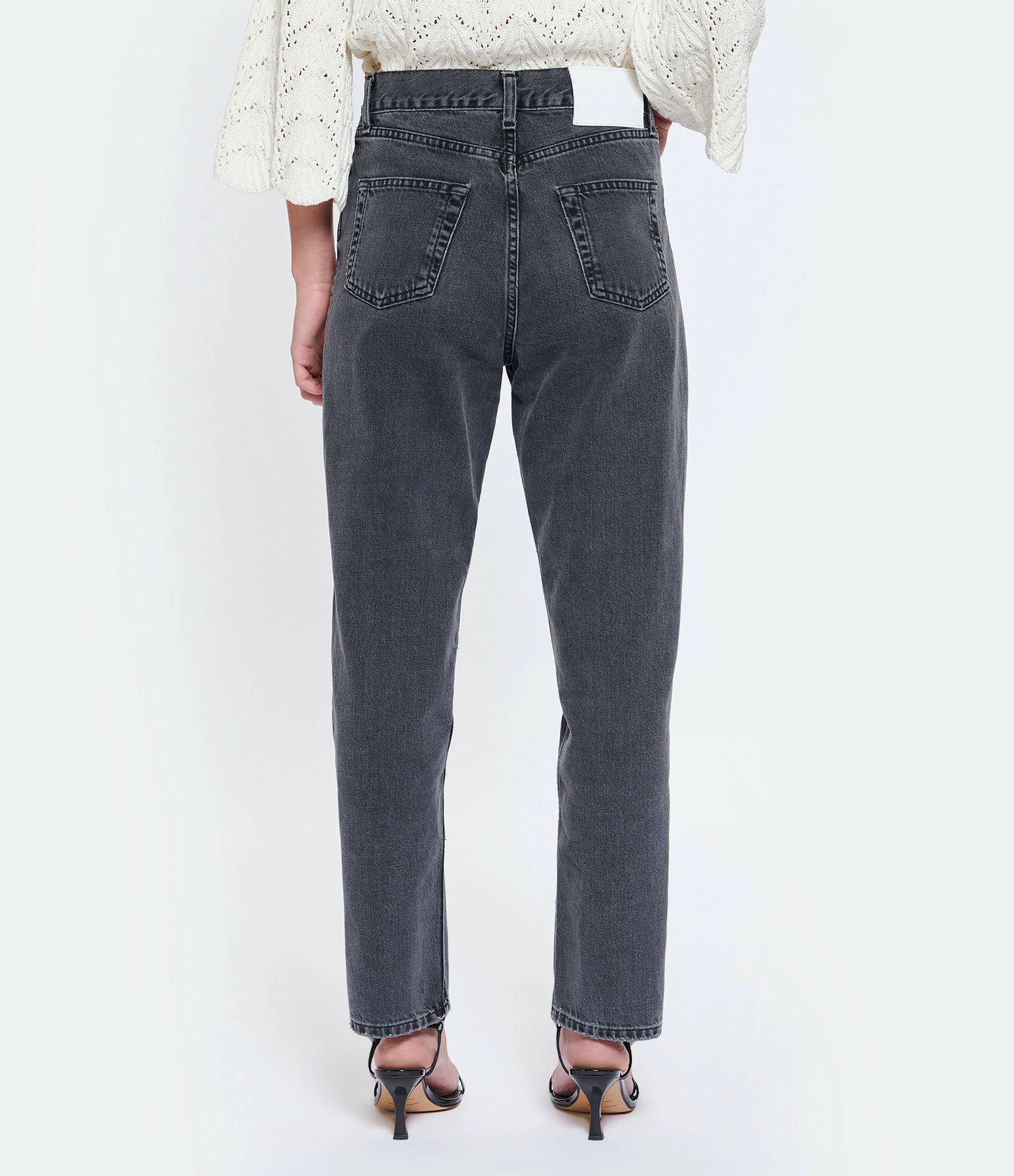 MARGAUX LONNBERG Jean Spark Coton Noir Délavé – Image 5