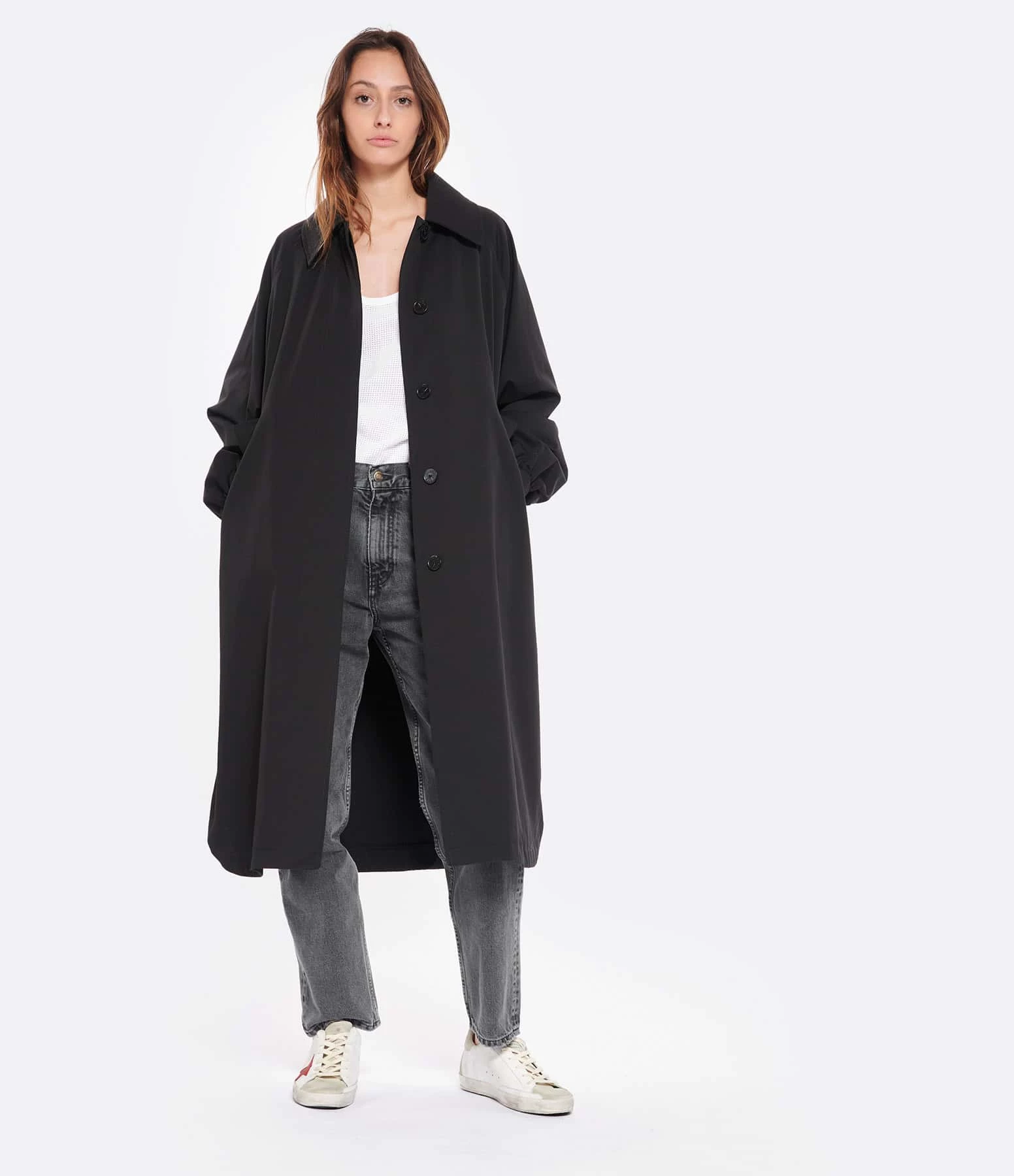 MARGAUX LONNBERG Jean Spark Coton Noir Délavé – Image 8