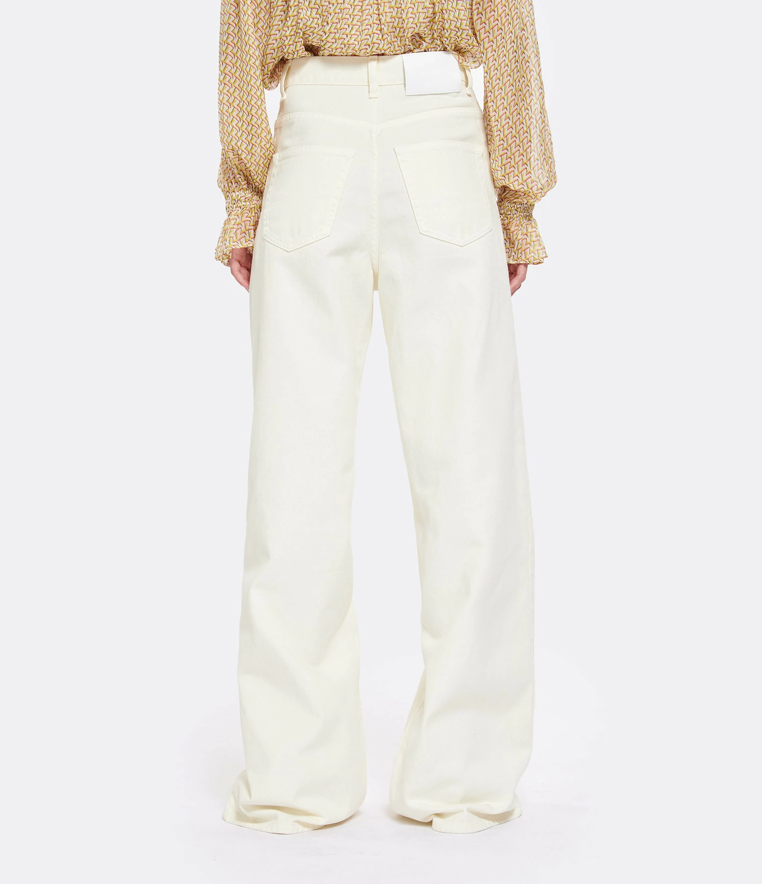 MARGAUX LONNBERG Pantalon Parker Denim Coton Écru – Image 5