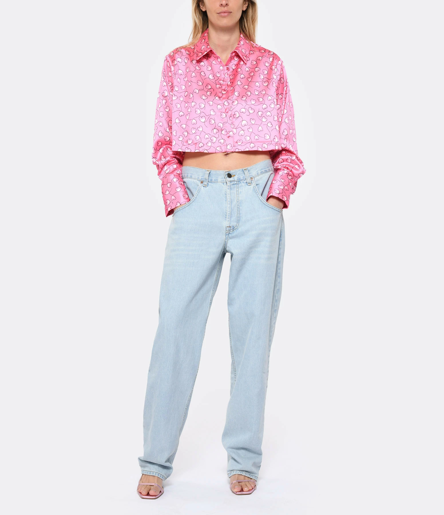 MARGAUX LONNBERG Pantalon Cooper Denim Coton Bleu Clair – Image 8