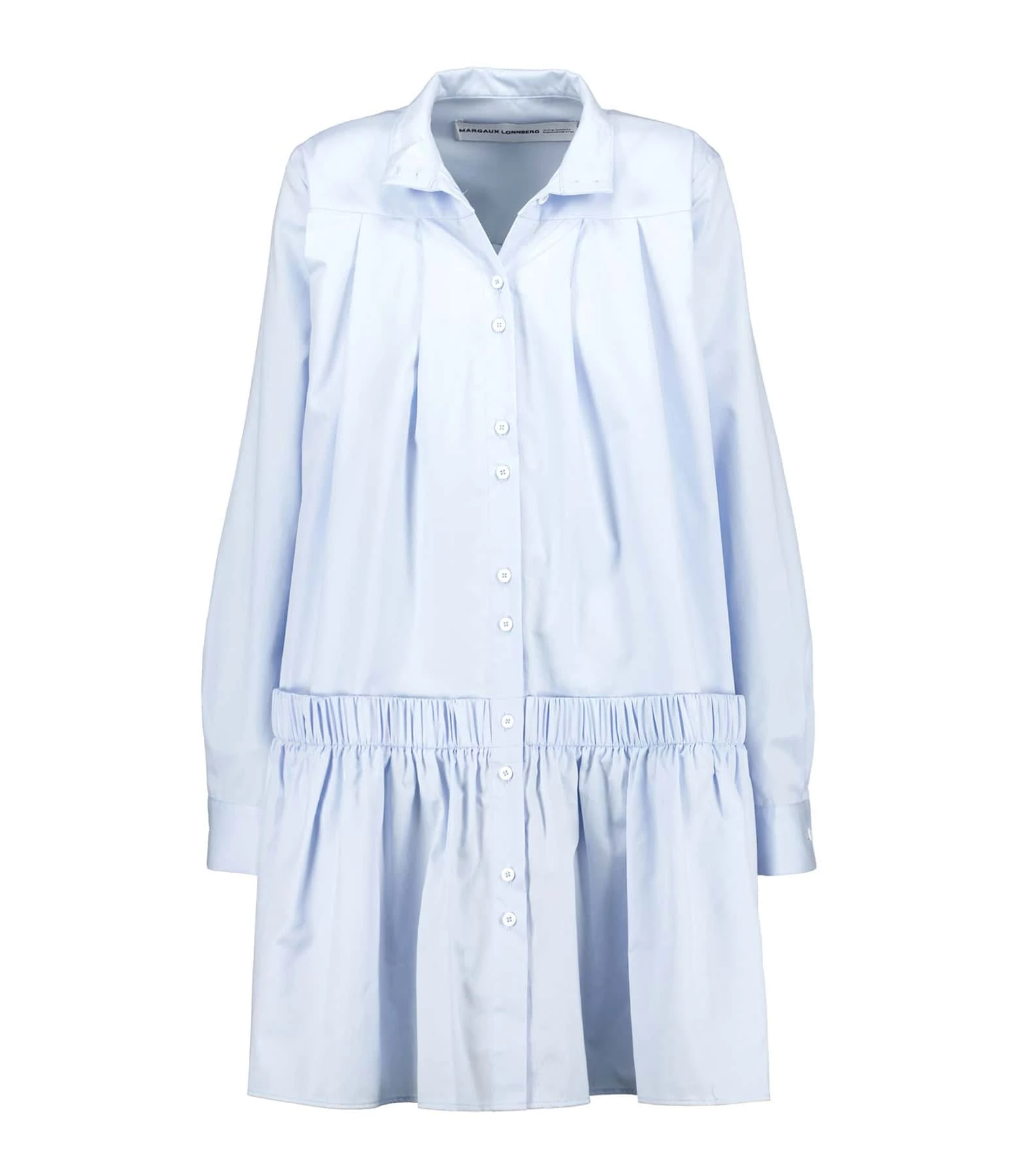 MARGAUX LONNBERG Robe Courte Arden Popeline De Coton Bleu
