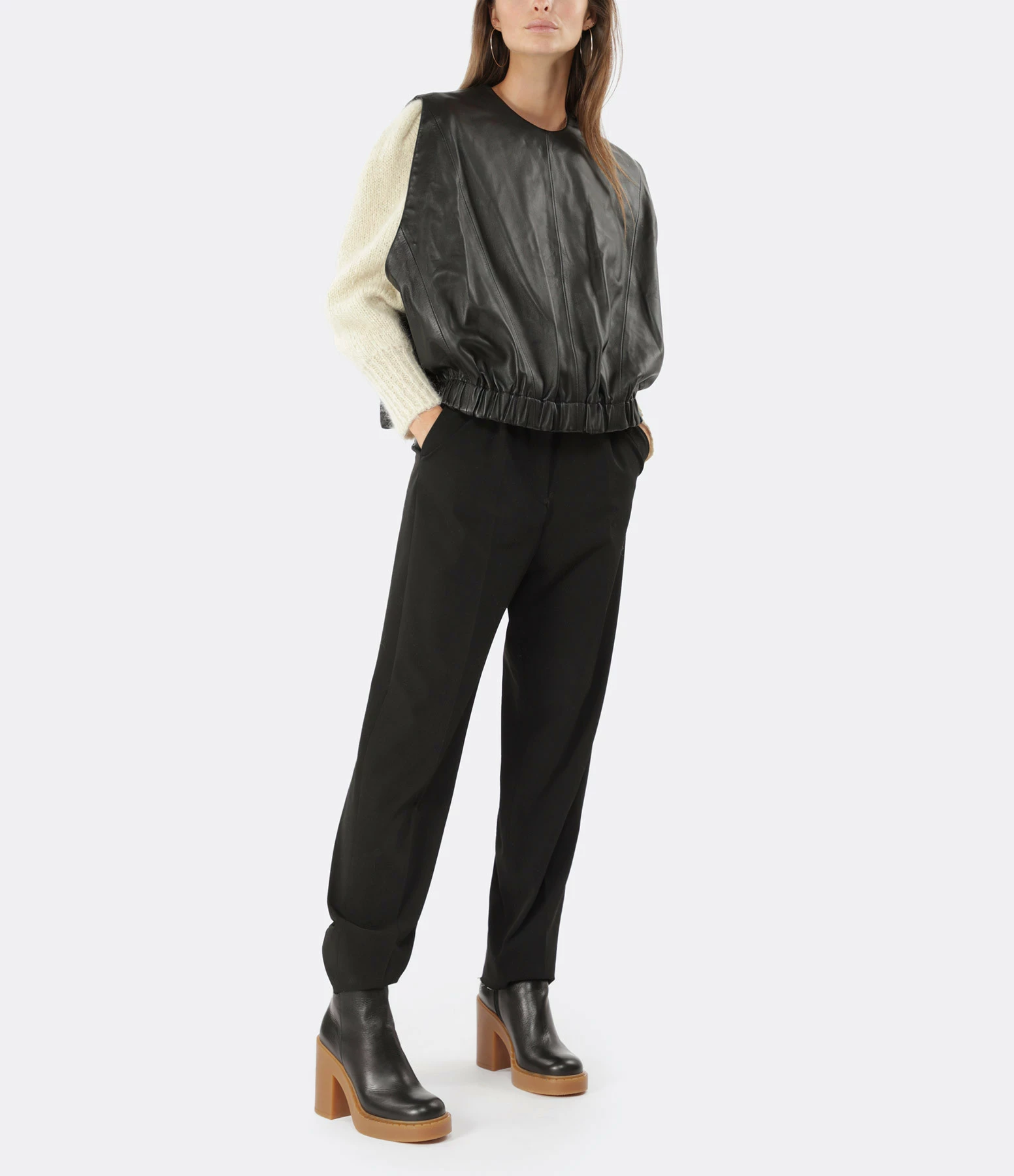 MM6 Maison Margiela Pantalon à Pinces Noir – Image 9