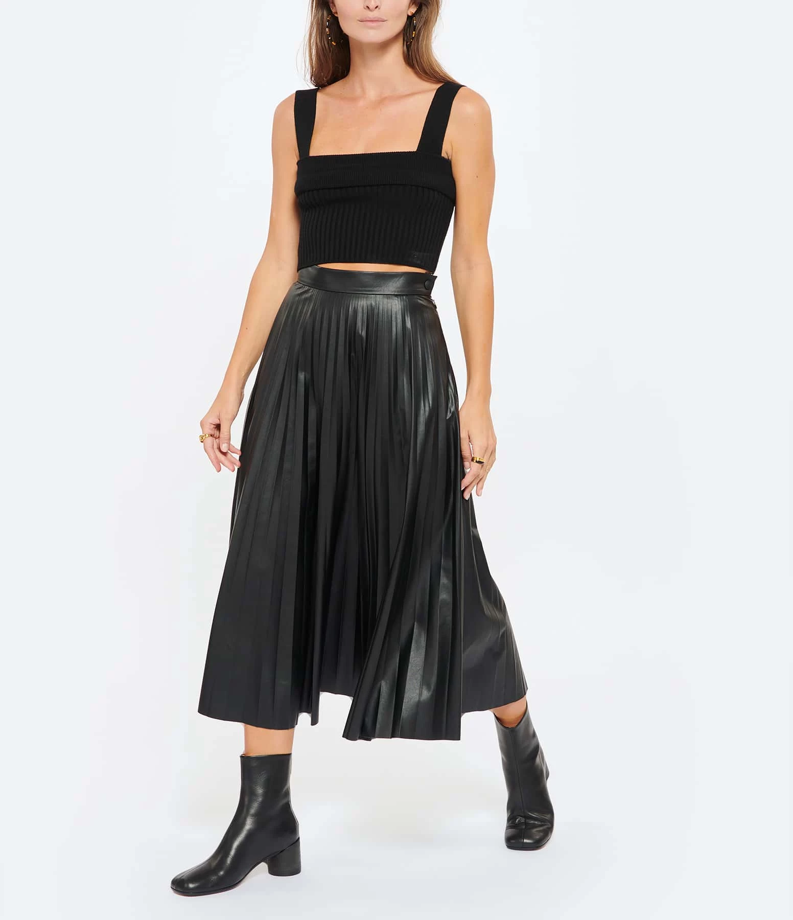 MM6 Maison Margiela Jupe Plissée Noir – Image 3