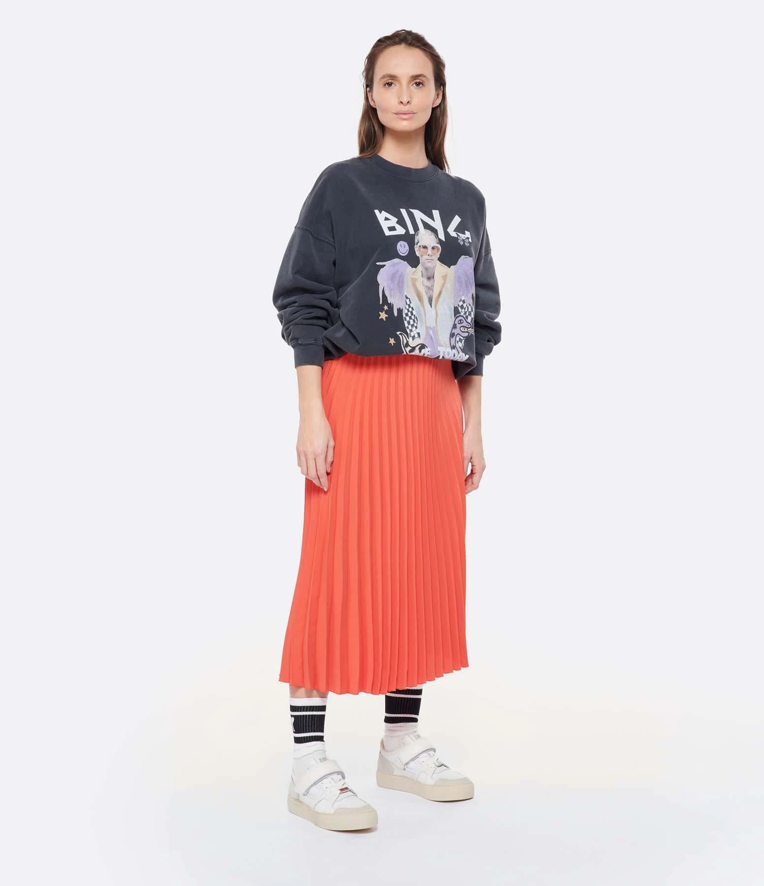 MM6 Maison Margiela Jupe Midi Orange – Image 3