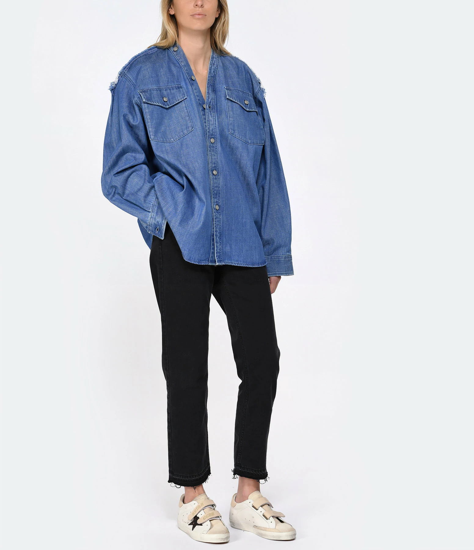 MM6 Maison Margiela Chemise Denim Coton Bleu 6 MM6 Maison Margiela Chemise Denim Coton Bleu – Image 4