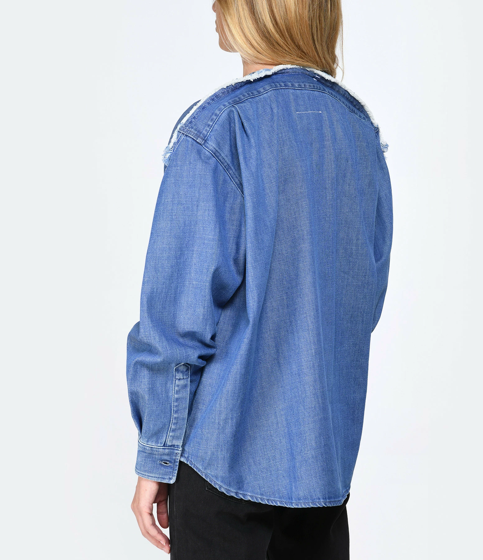 MM6 Maison Margiela Chemise Denim Coton Bleu 7 MM6 Maison Margiela Chemise Denim Coton Bleu – Image 5