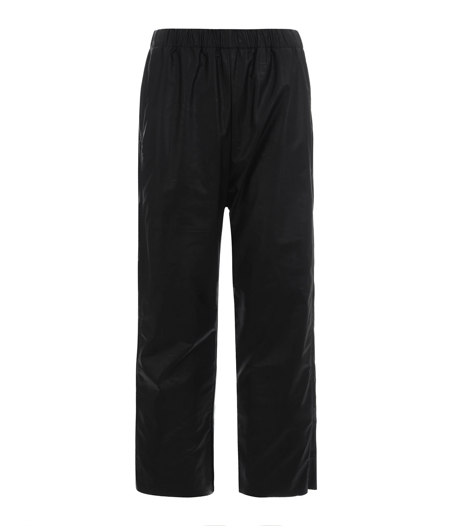 MM6 Maison Margiela Pantalon Droit Simili Cuir Noir