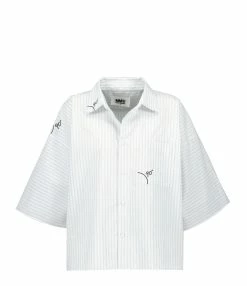 MM6 Maison Margiela Chemise Coton Bleu Ciel