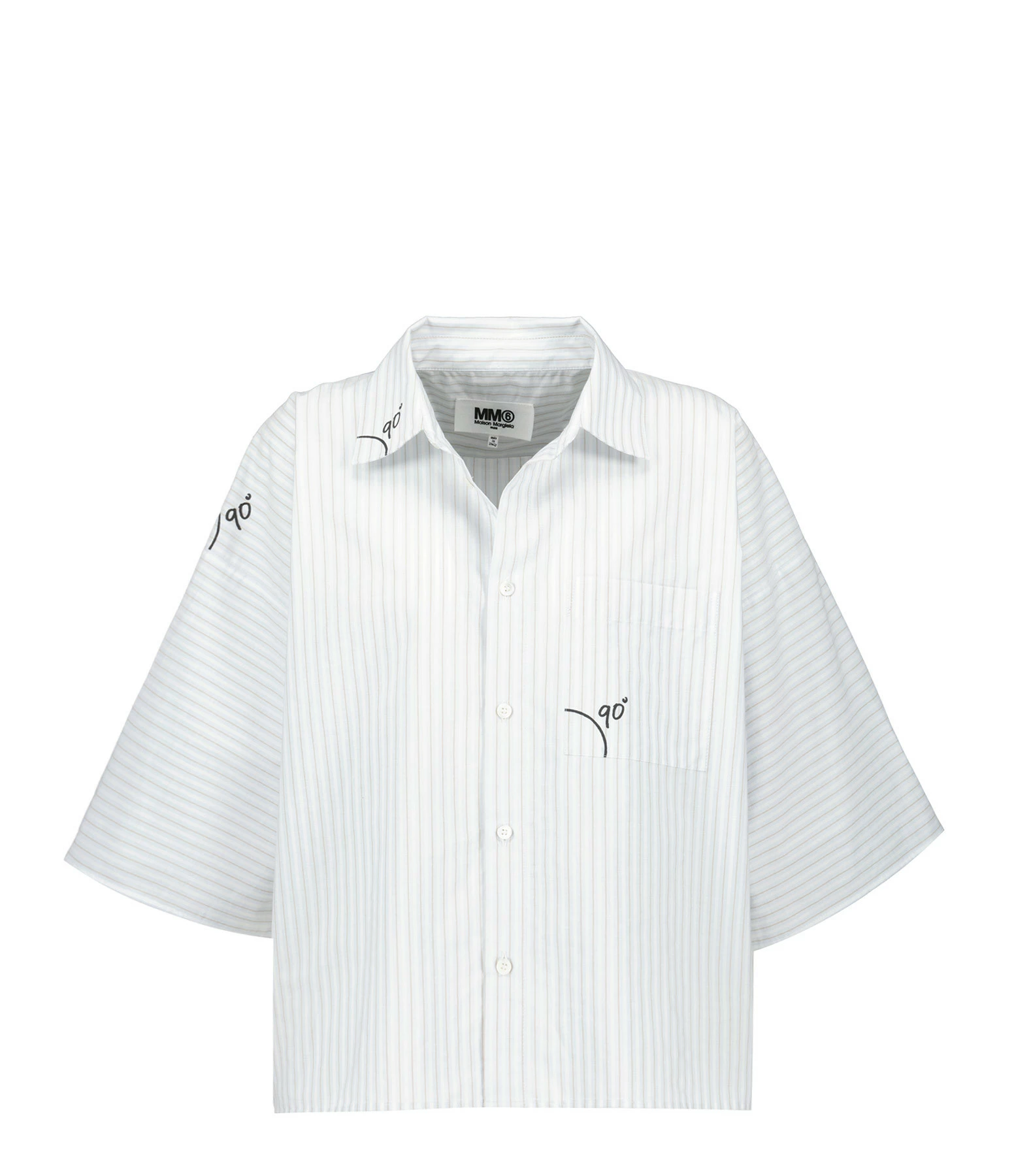 MM6 Maison Margiela Chemise Coton Bleu Ciel