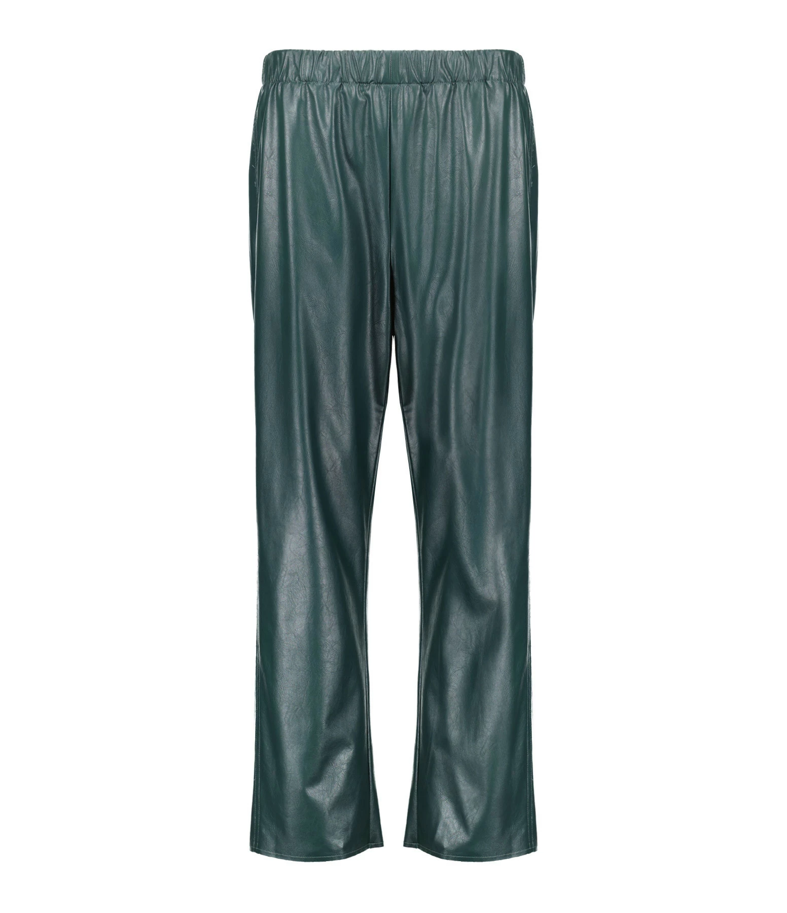 MM6 Maison Margiela Pantalon Cuir Vert