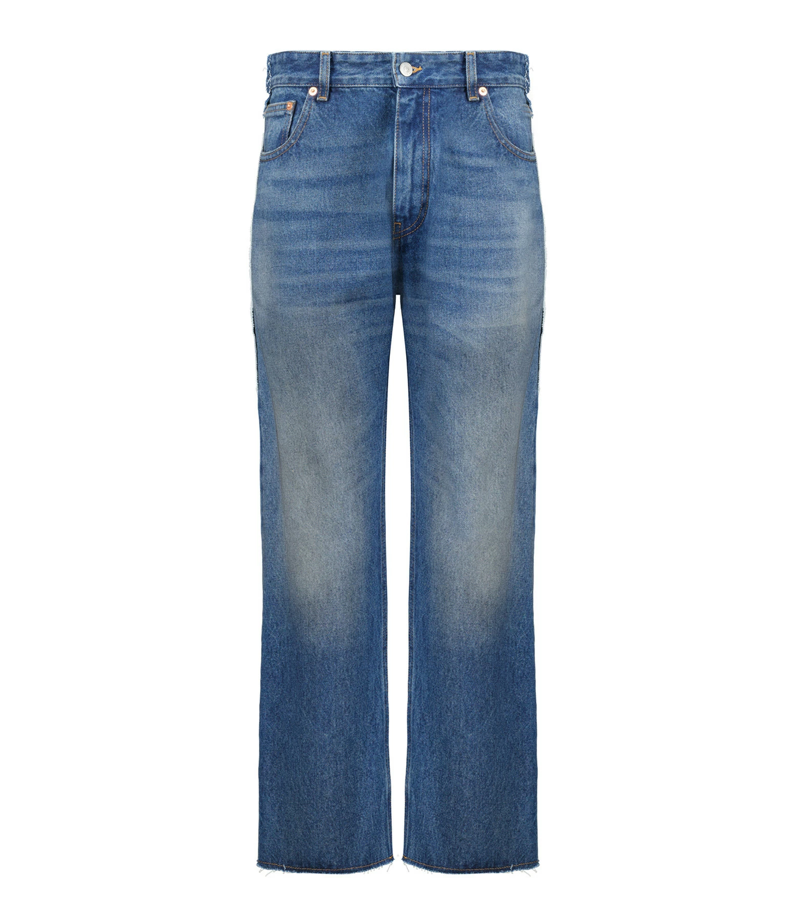 MM6 Maison Margiela Pantalon Denim Coton Bleu Moyen