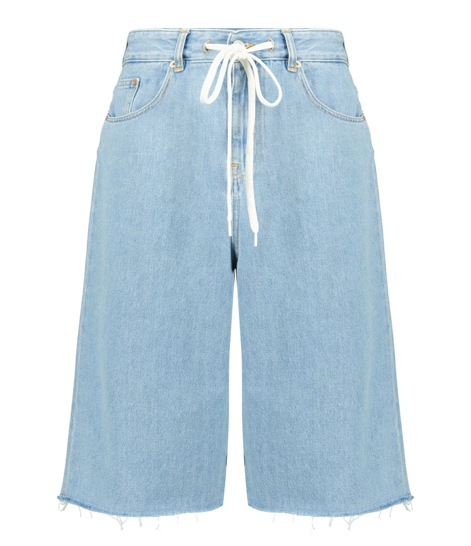 MM6 Maison Margiela Short Coton Denim Bleu Ciel