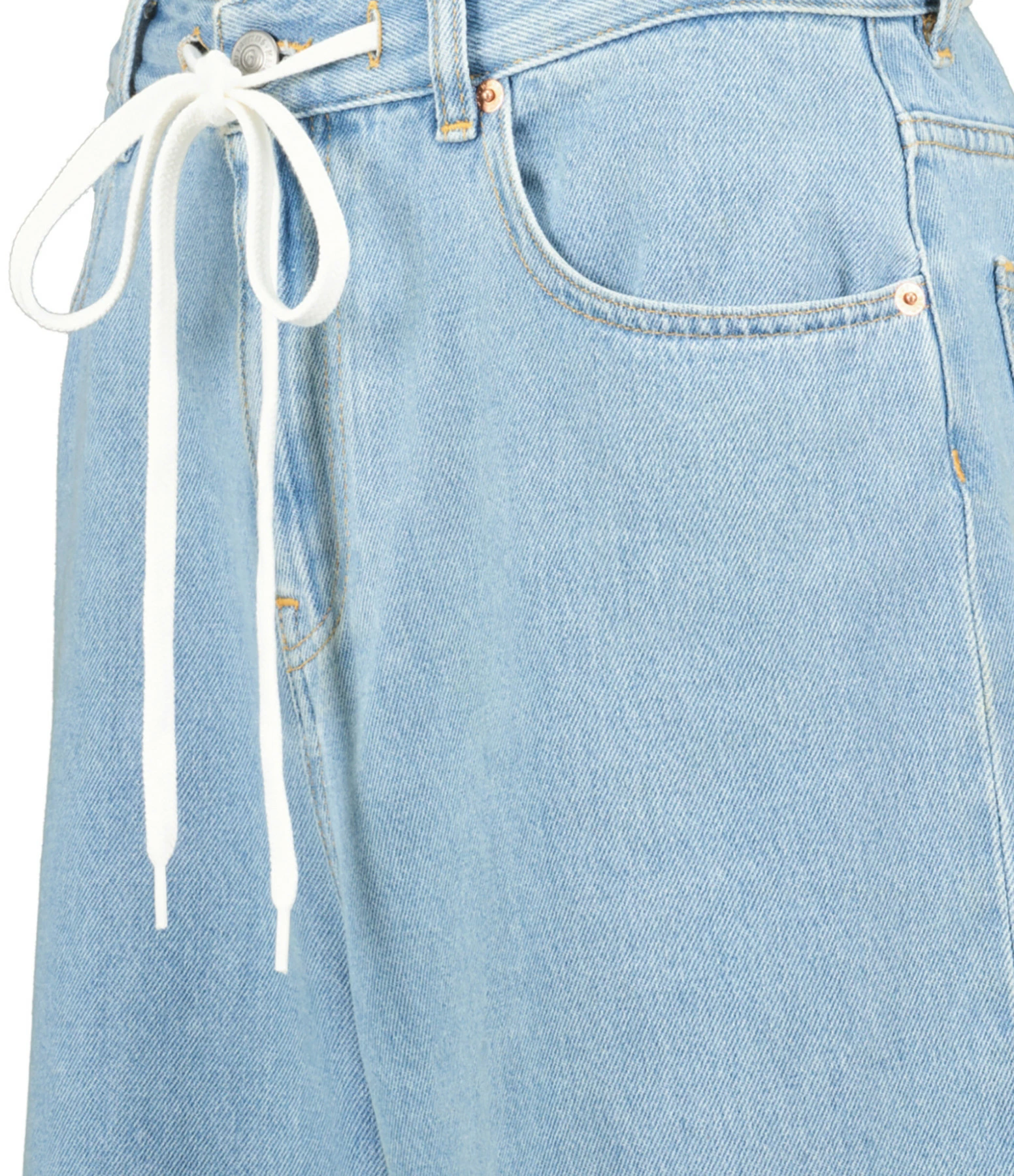 MM6 Maison Margiela Short Coton Denim Bleu Ciel – Image 2