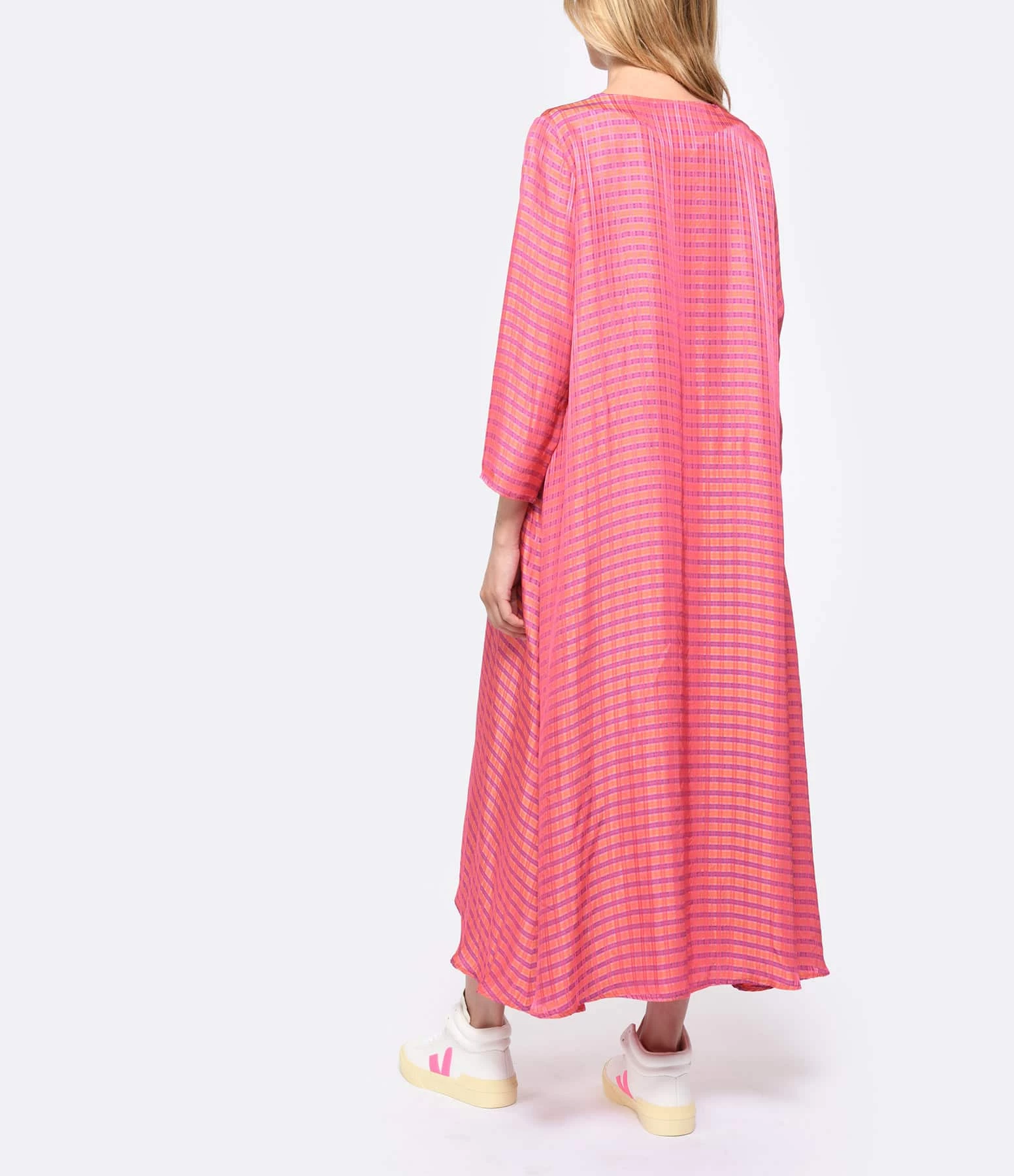 Modetrotter Robe Mado Villani Carreaux Orange – Image 4