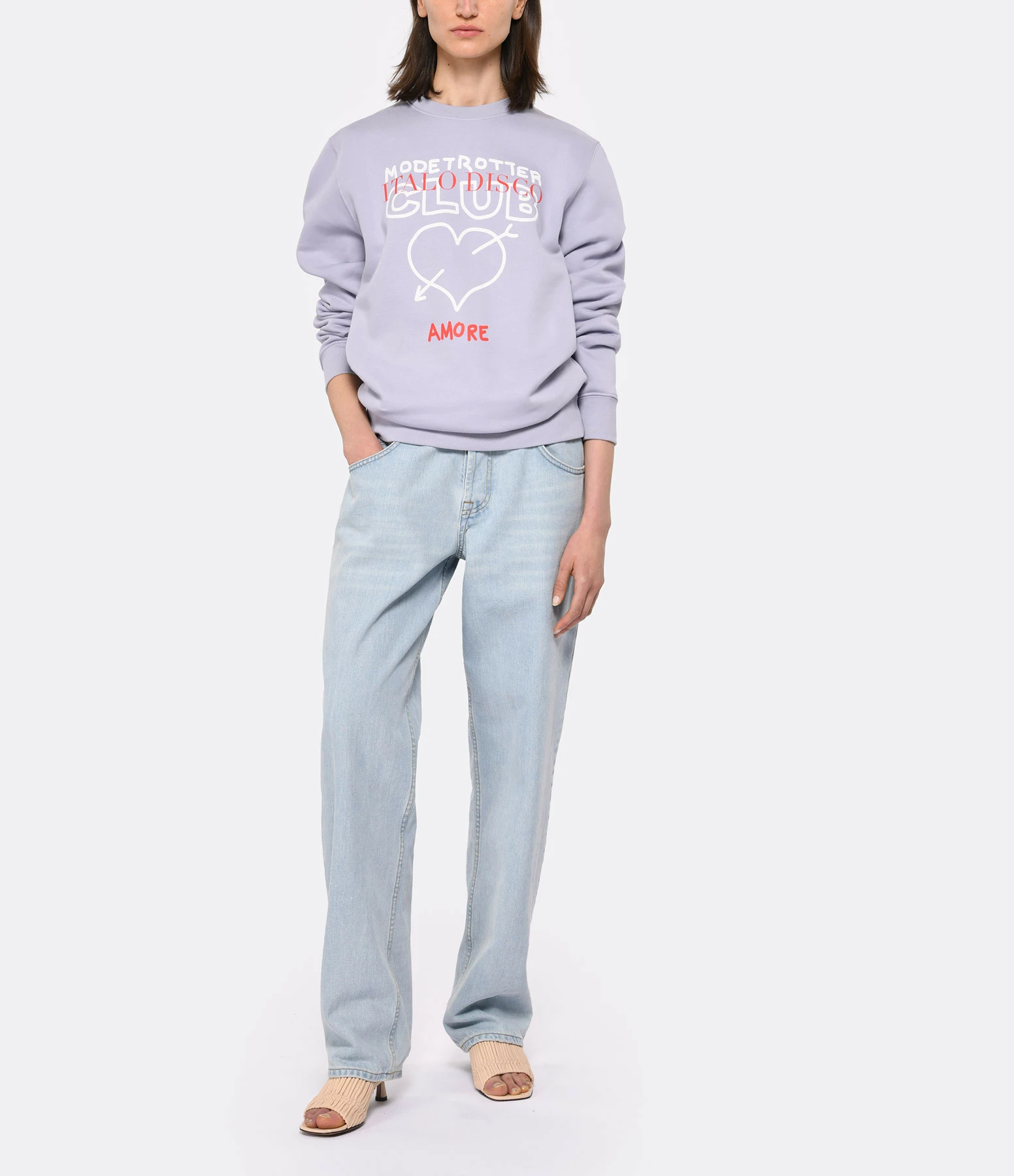 Modetrotter Sweatshirt Tom Horade Sérigraphie Coton Lila – Image 4