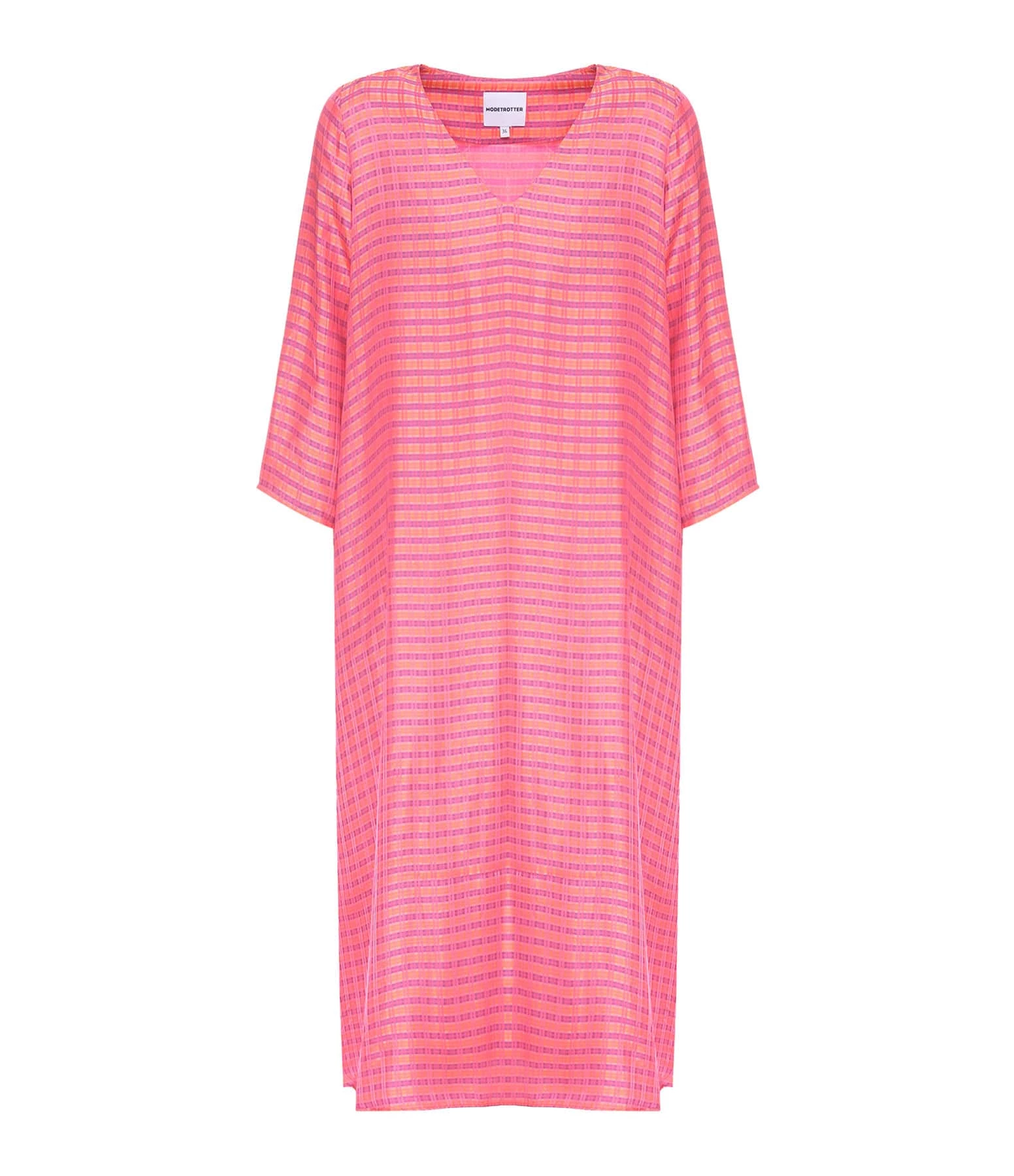 Modetrotter Robe Mado Villani Carreaux Orange