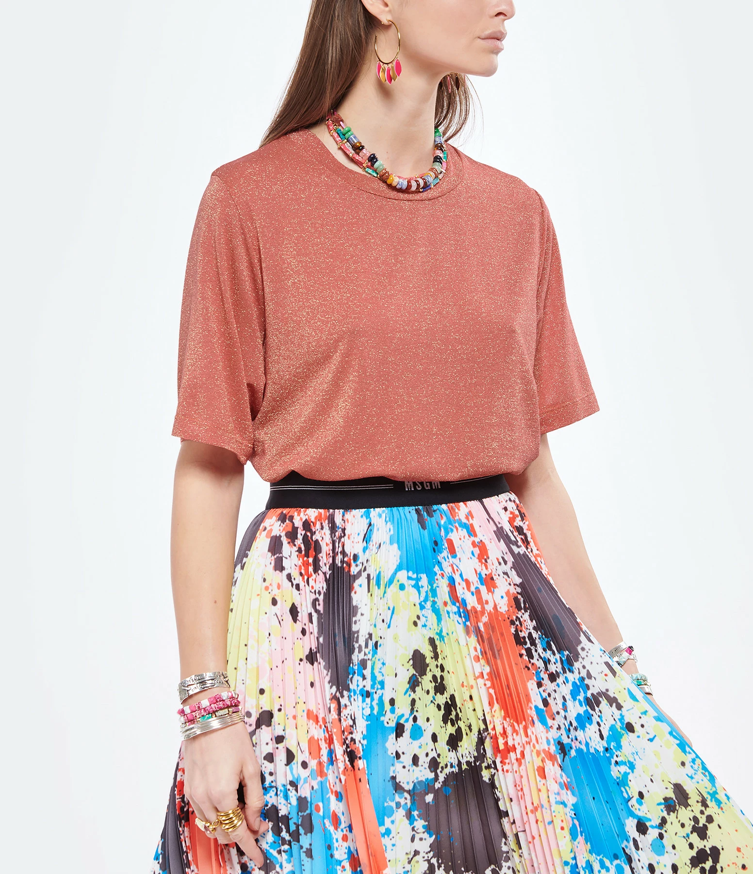 Momoni Tee-shirt Iora Corail – Image 3