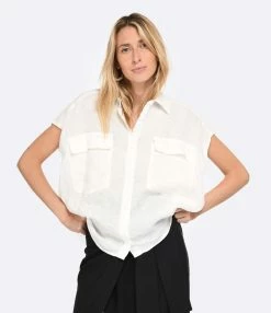 Momoni Chemise Winnie Lin Blanc 9 Momoni Chemise Winnie Lin Blanc -Boutique de vente ZIMMERMANN momon look20230111 695