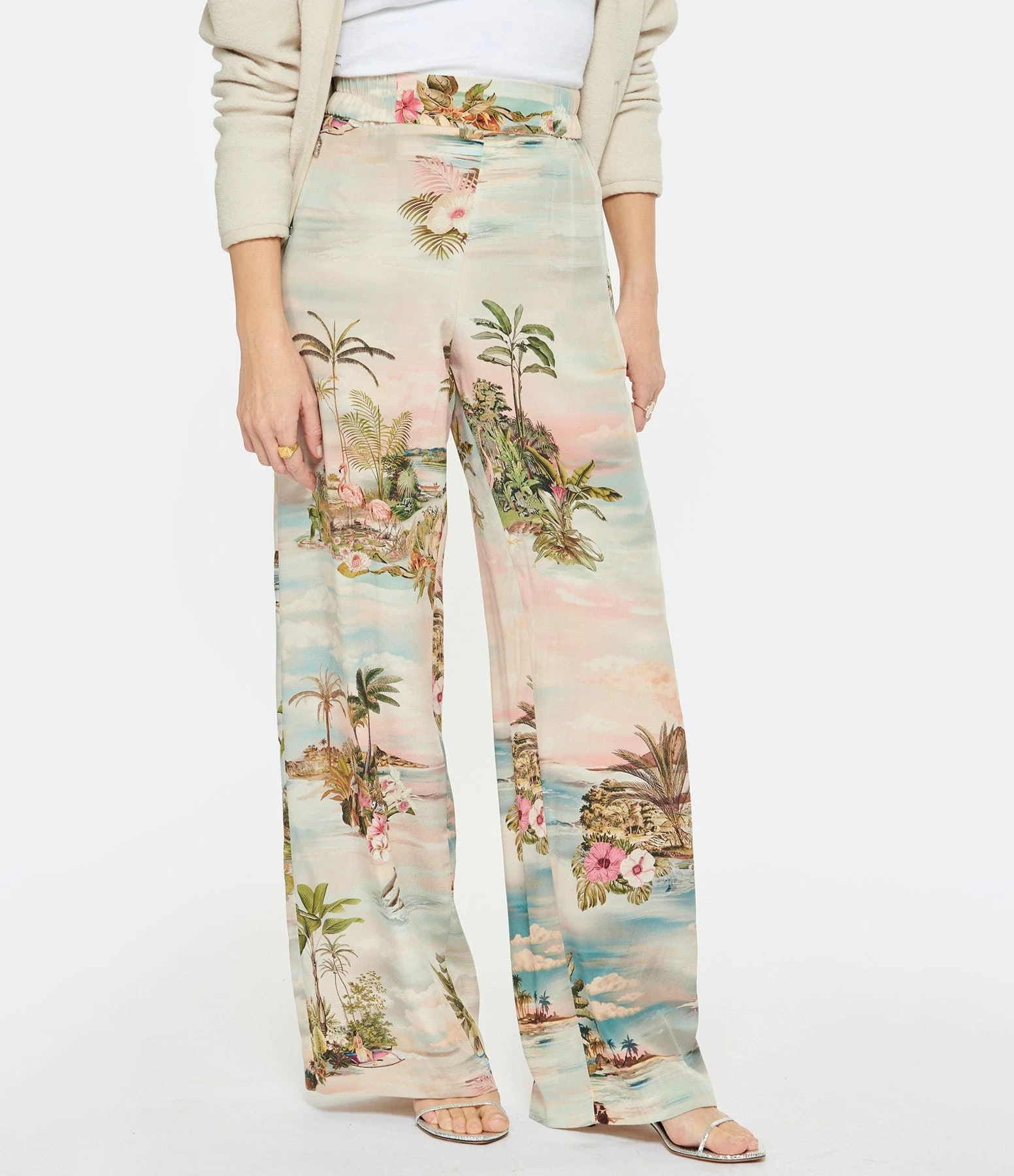 Momoni Pantalon Baccarat Soie Rose – Image 4