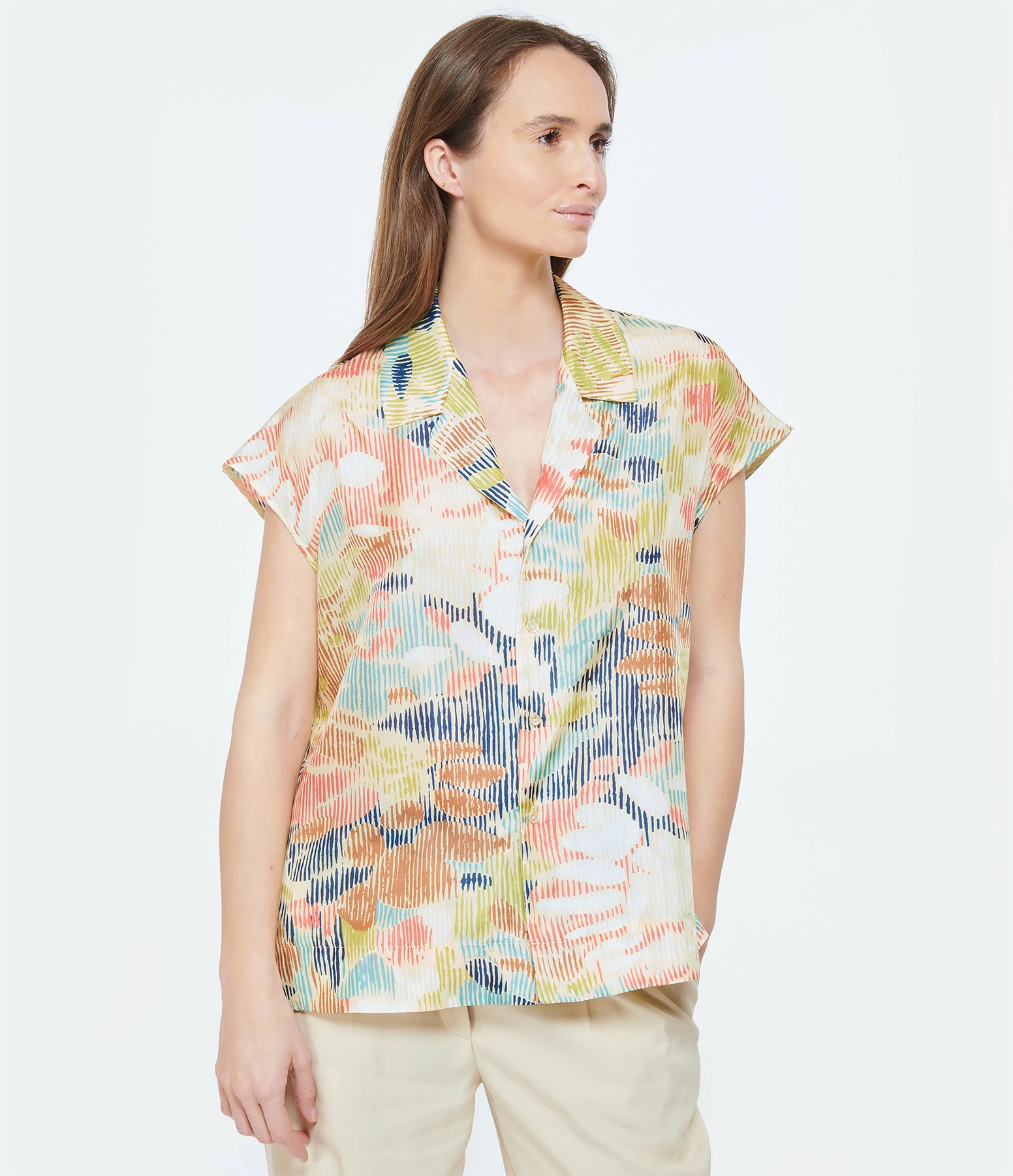 Momoni Chemise Agnes Soie Multicolore – Image 3