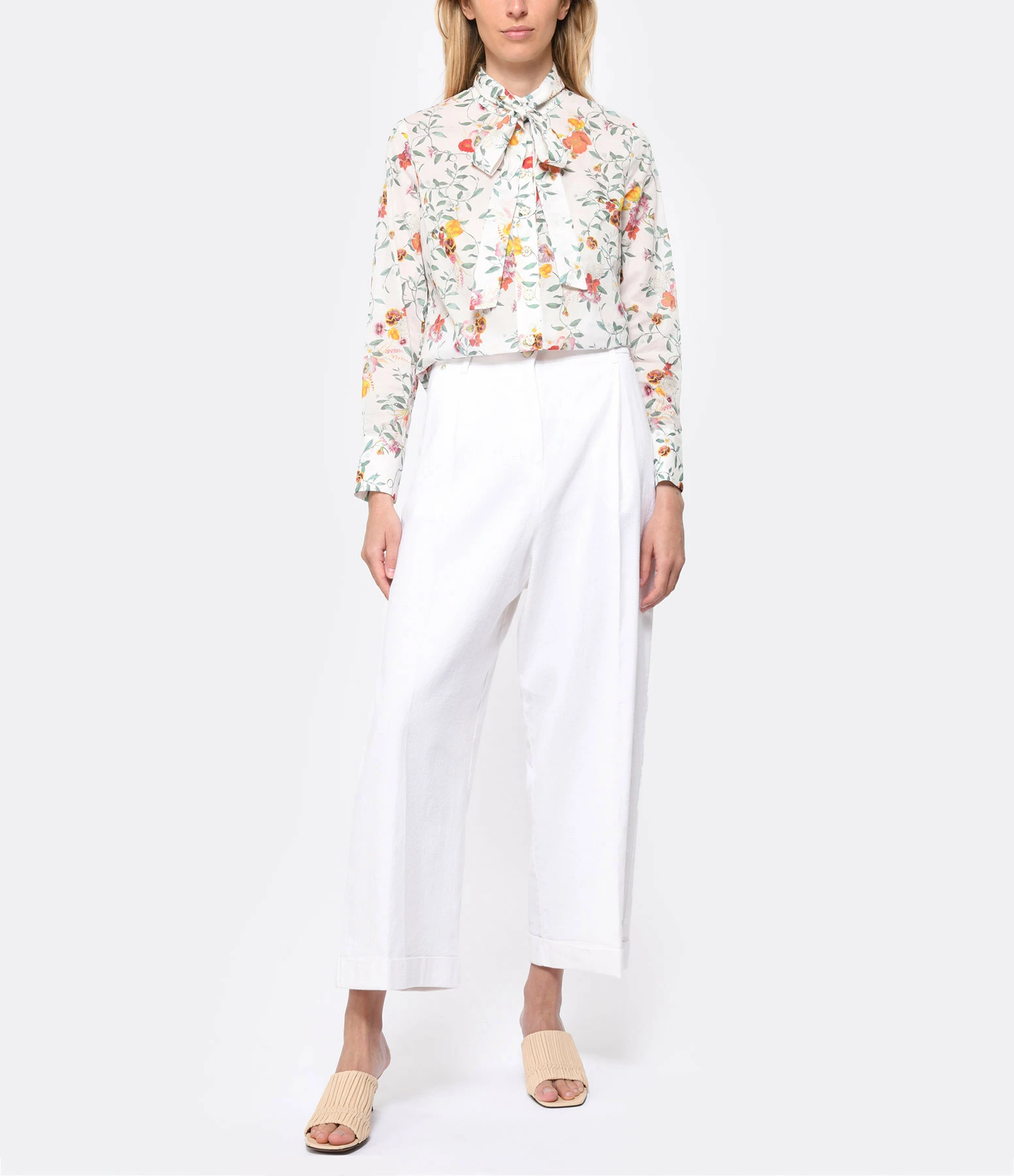 Momoni Pantalon Grecale Blanc – Image 2