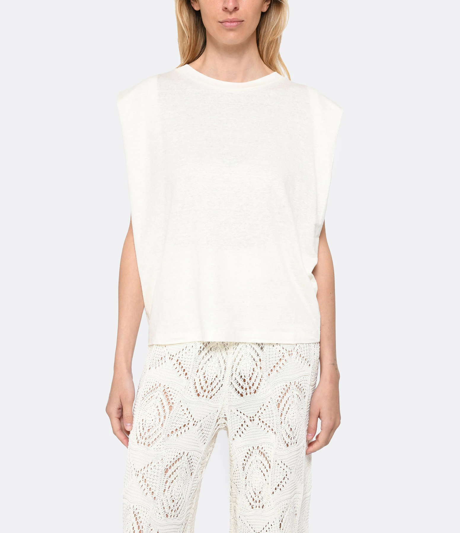 Momoni Tee-shirt Enna Lin Blanc 4 Momoni Tee-shirt Enna Lin Blanc – Image 2